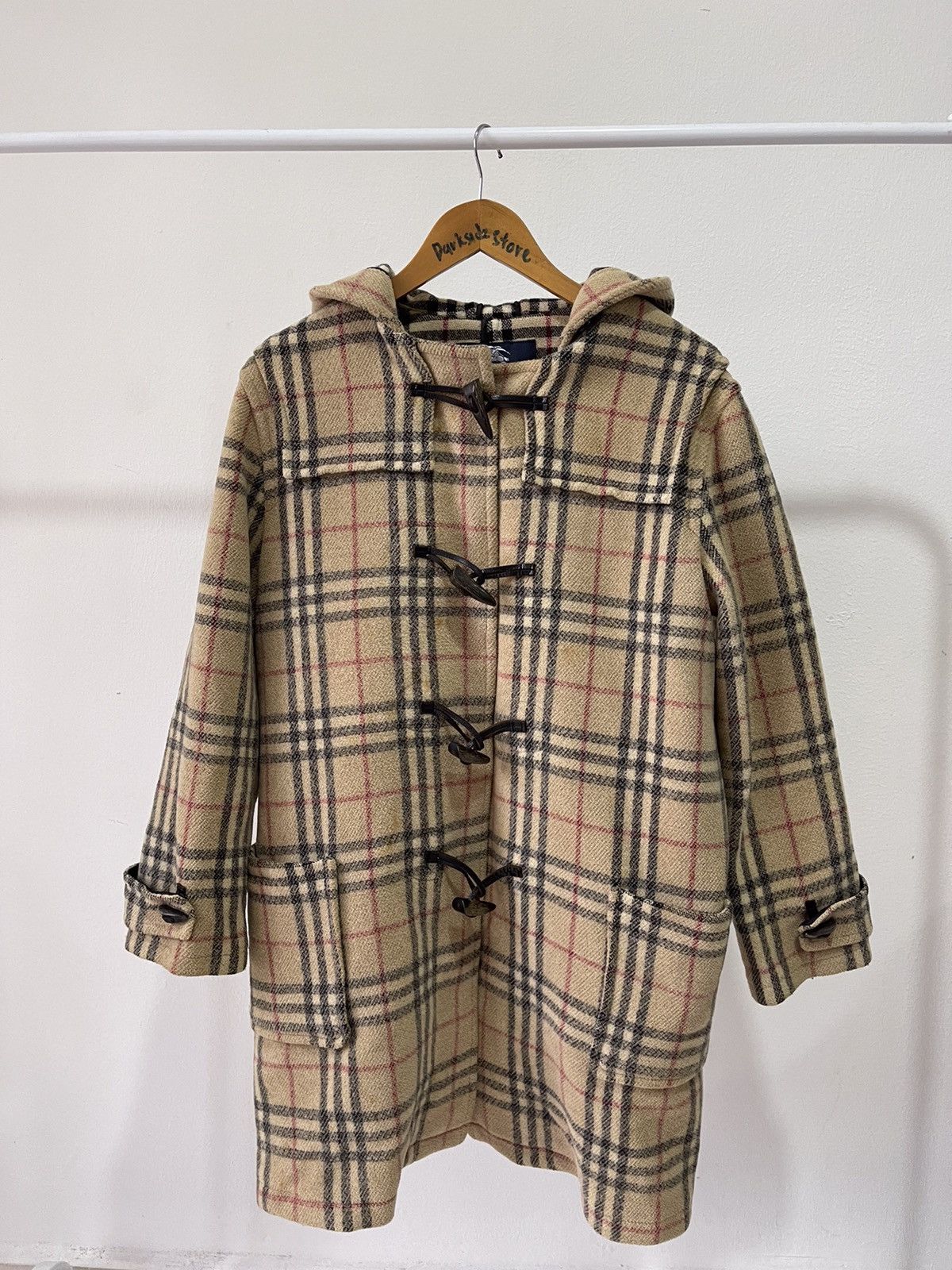 Burberry × Vintage Burberry Nova Check Duffle Coat Size US M / EU 48-50 / 2 - 4 Thumbnail