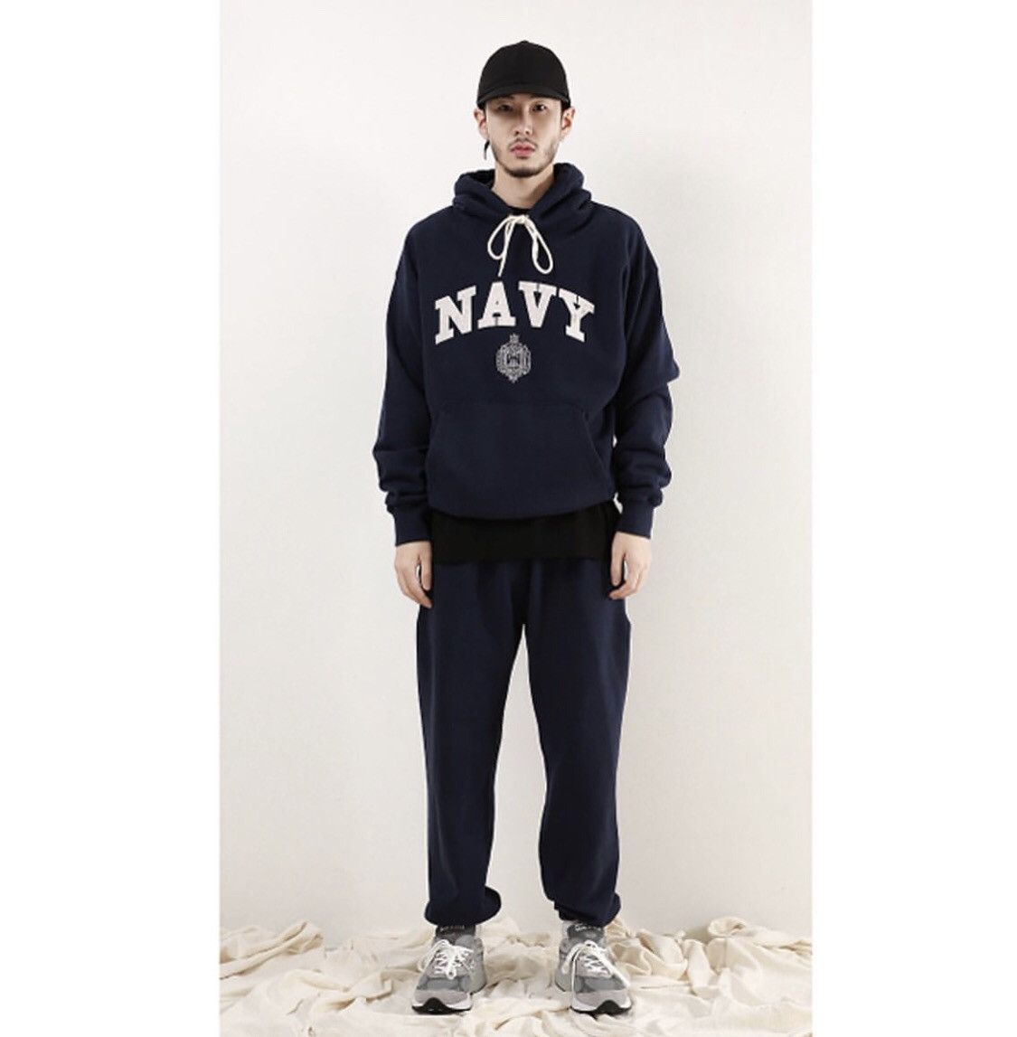 Beams Plus Outstanding & Co V.S.C Hood Sweat Navy 'NAVY' Size US M / EU 48-50 / 2 - 10 Thumbnail