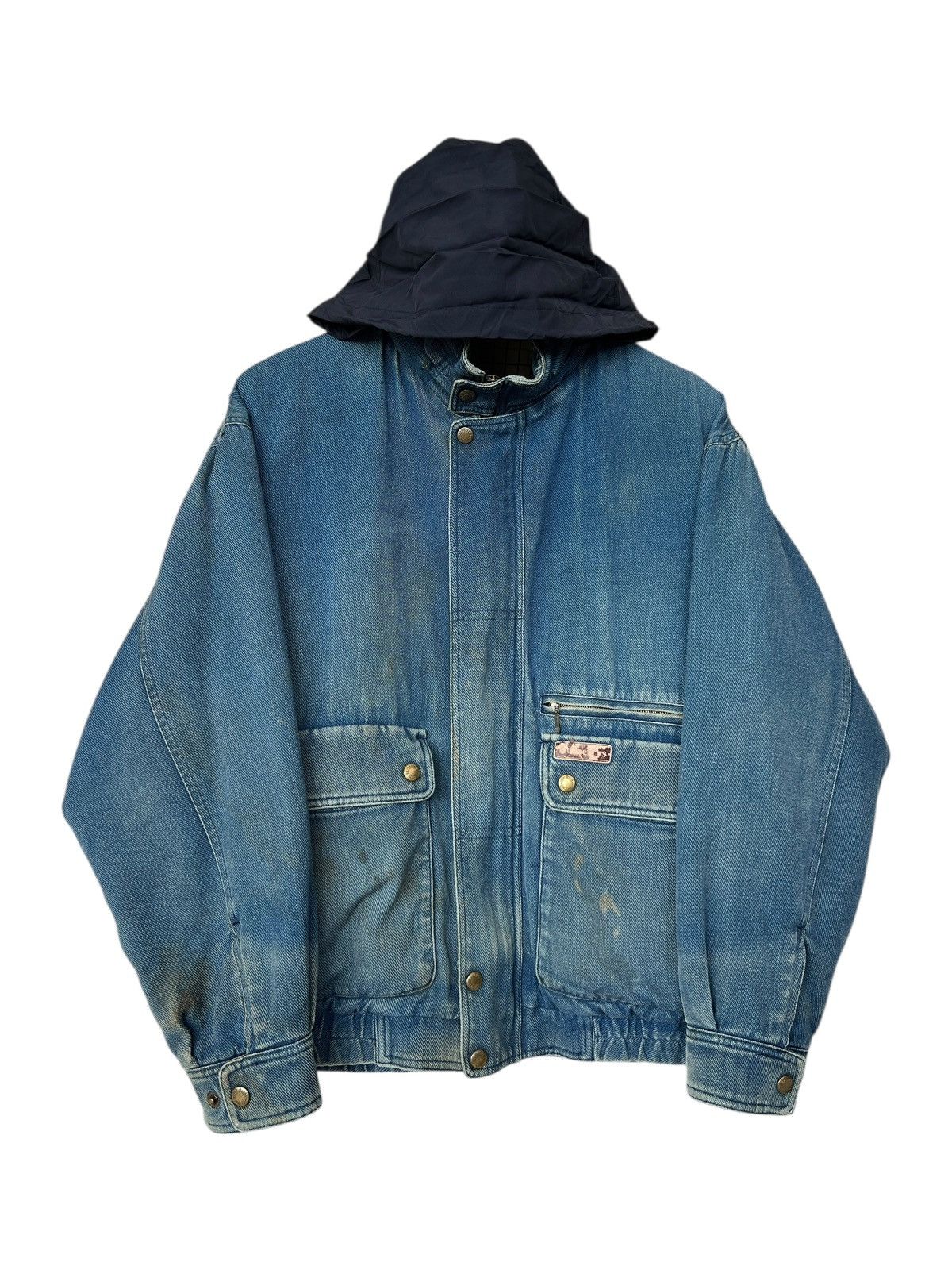 Burberry Vintage Burberrys Sunfaded Distressed Denim Jacket Size US L / EU 52-54 / 3 - 2 Thumbnail