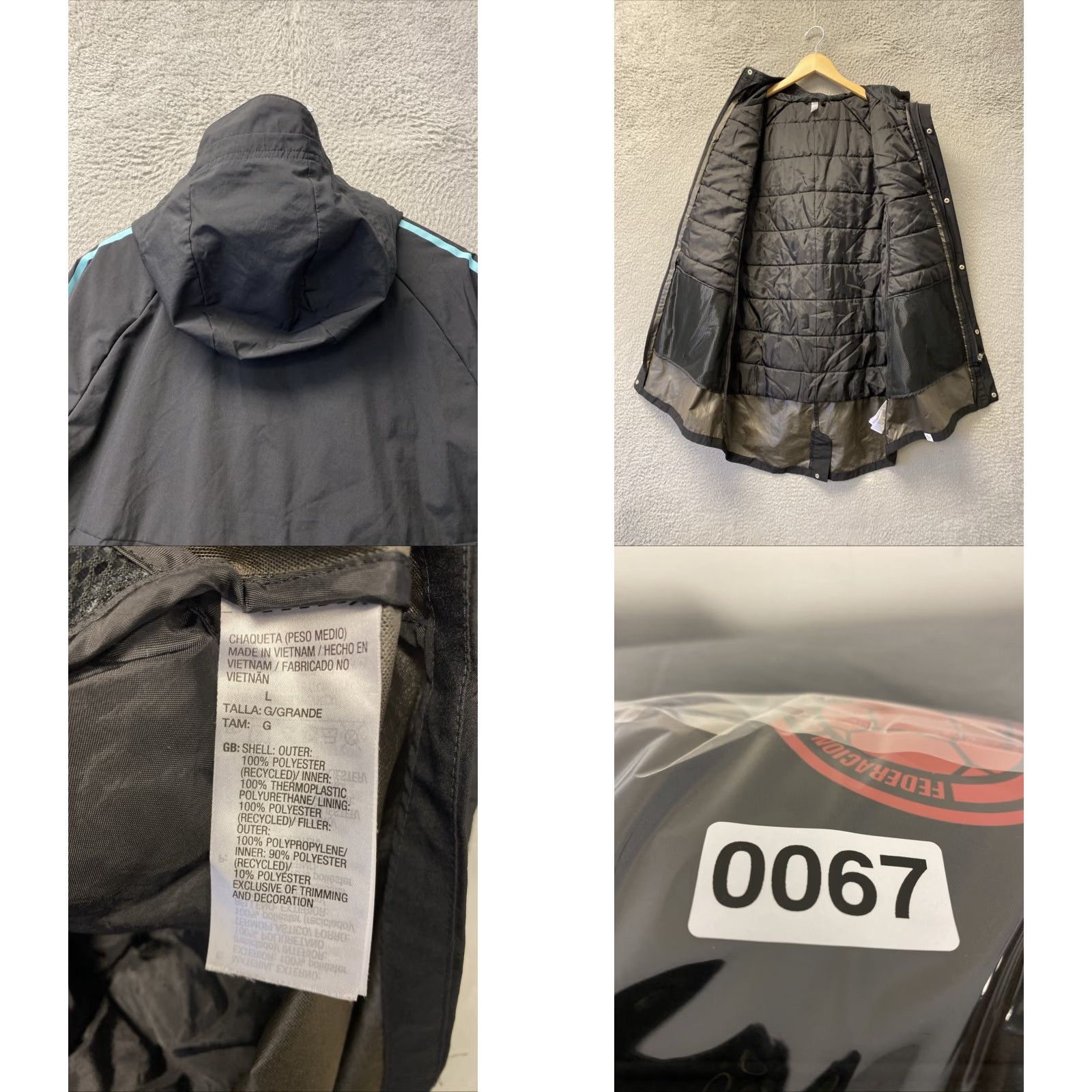 Adidas Adidas Jacket Men L Black Zip Hooded FCF Colombia Soccer Team Issued Rain Size US L / EU 52-54 / 3 - 9 Thumbnail