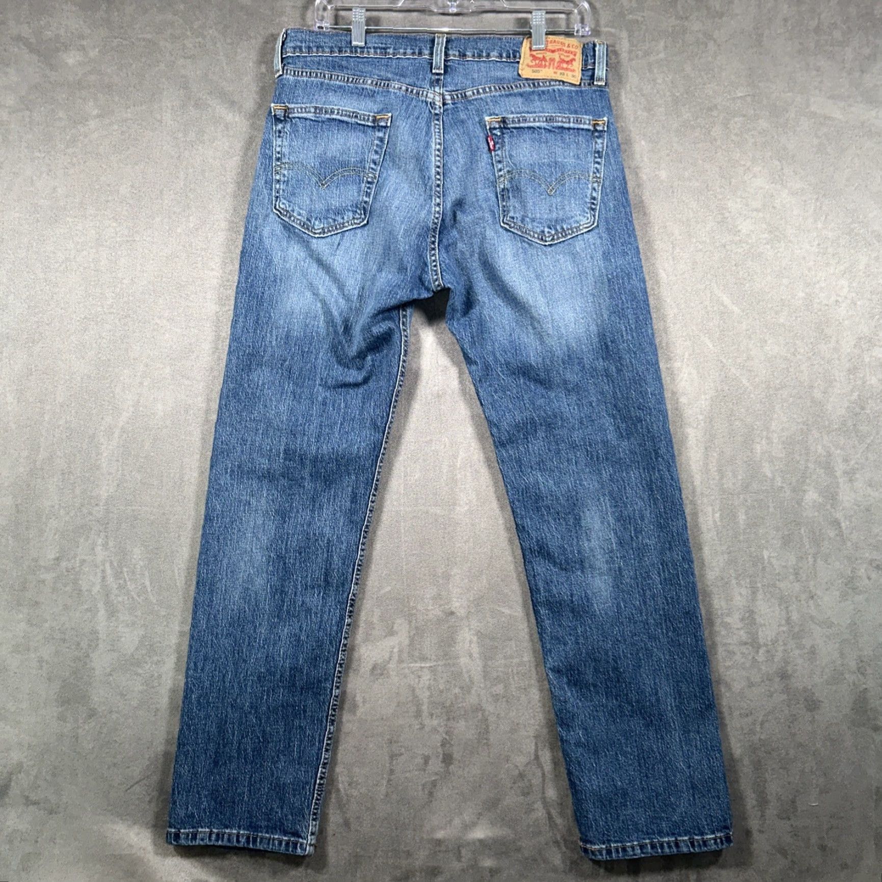Levi's Levi's 505 Jeans Mens 32x30 Straight 5-Pocket Denim Cotton Blue Regular Waist 32 Inseam 30 Medium Wash Size US 32 / EU 48 - 7 Thumbnail