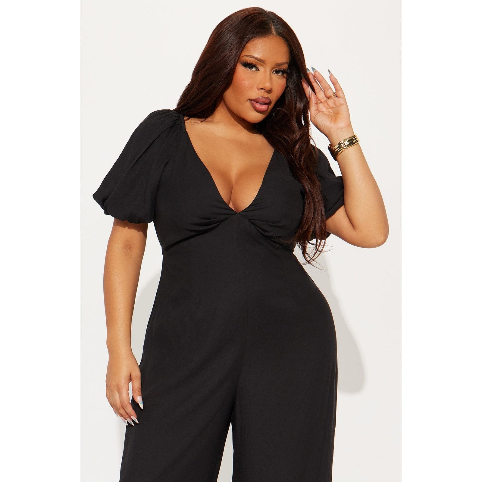 Other Prim Puff Sleeve Jumpsuit - Black - Size S Size 27" / US 4 / IT 40 - 5 Thumbnail