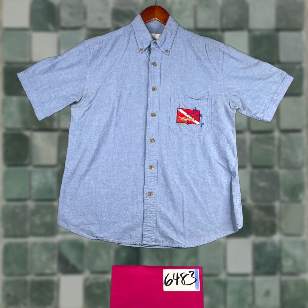 Guy Harvey Guy Harvey Shirt Small Blue Shrimp Embroidered Logo Button Up Short Sleeve Mens Size US S / EU 44-46 / 1 - 1 Thumbnail
