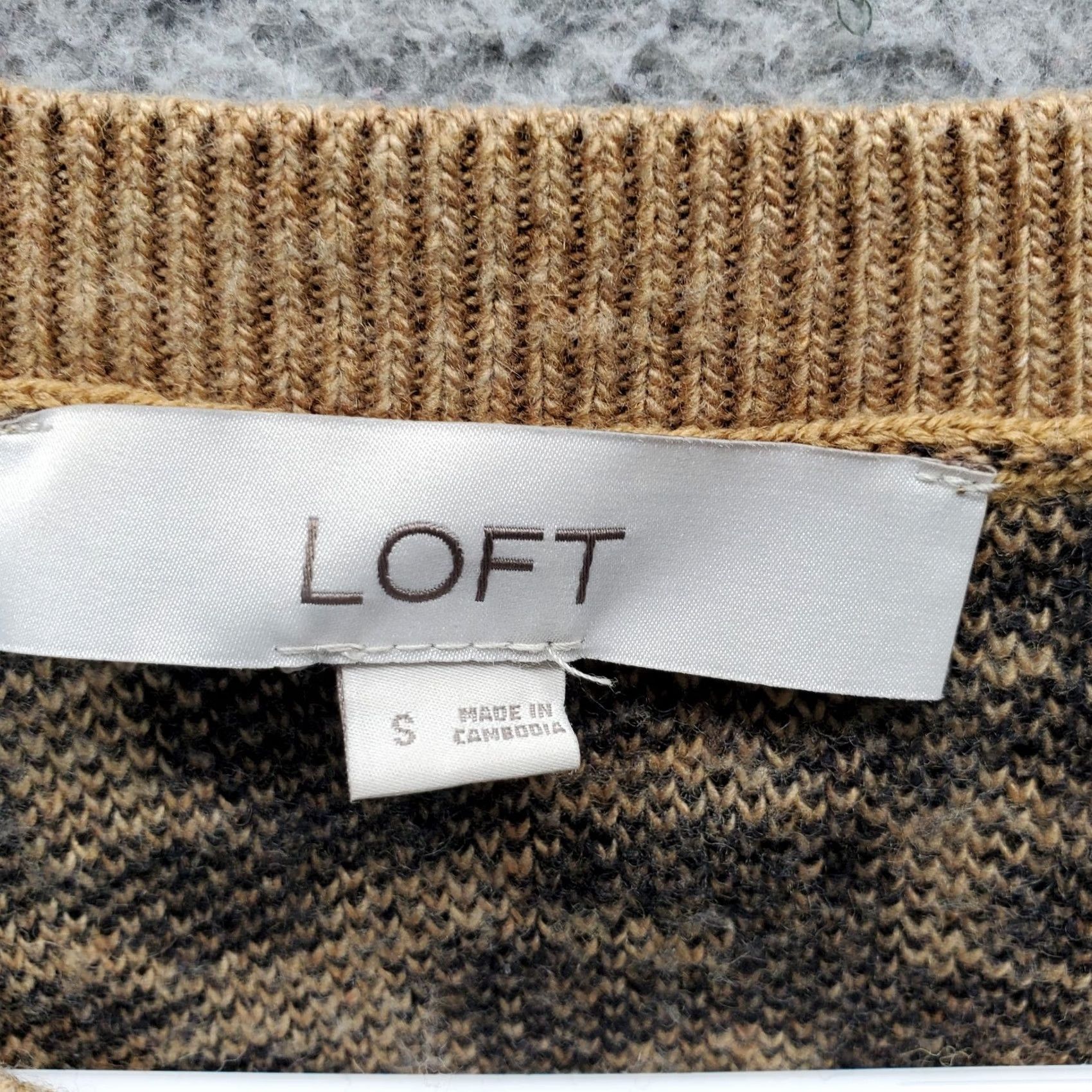 Loft LOFT Women Size S Multi Leopard Print Knit Crew Neck Pullover Sweater Long Sleeve, Casual, Fall/Winter, Regular Fit Size S / US 4 / IT 40 - 6 Thumbnail