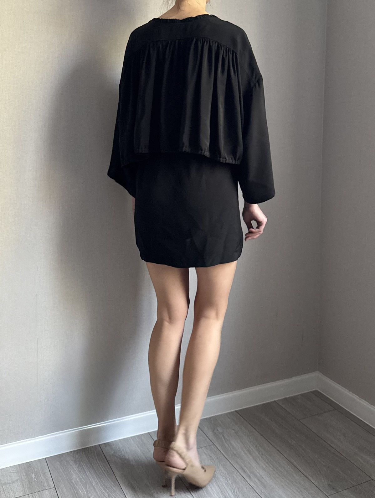 Acne Studios ACNE Jeans black mini dress 100% silk open back size M-L Size M / US 6-8 / IT 42-44 - 8 Thumbnail