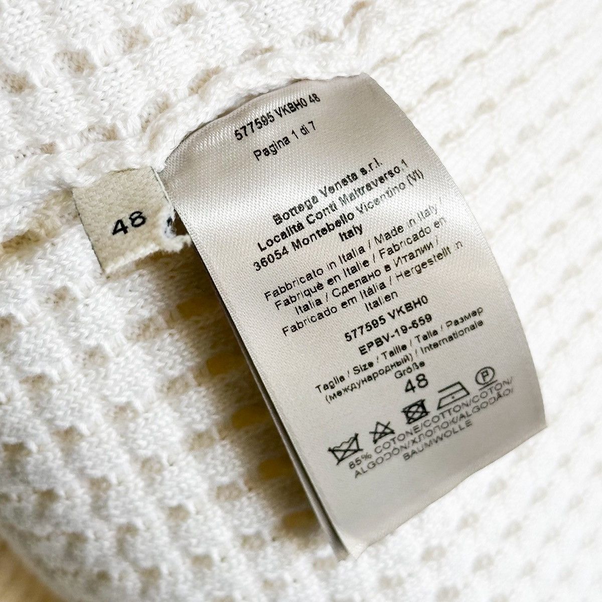 Bottega Veneta Waffle Knit Thermal Longsleeve Shirt Size US L / EU 52-54 / 3 - 7 Thumbnail