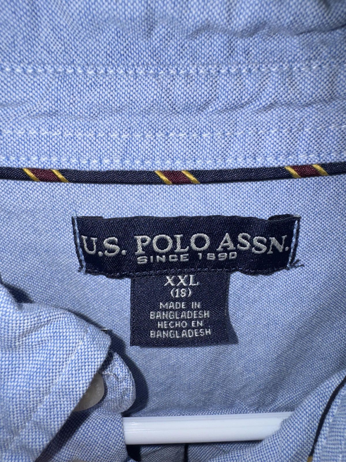 U.S. Polo Assn. U.S. Polo Assn. Men's Light Blue Button-Down Shirt XXL Size US XXL / EU 58 / 5 - 2 Thumbnail