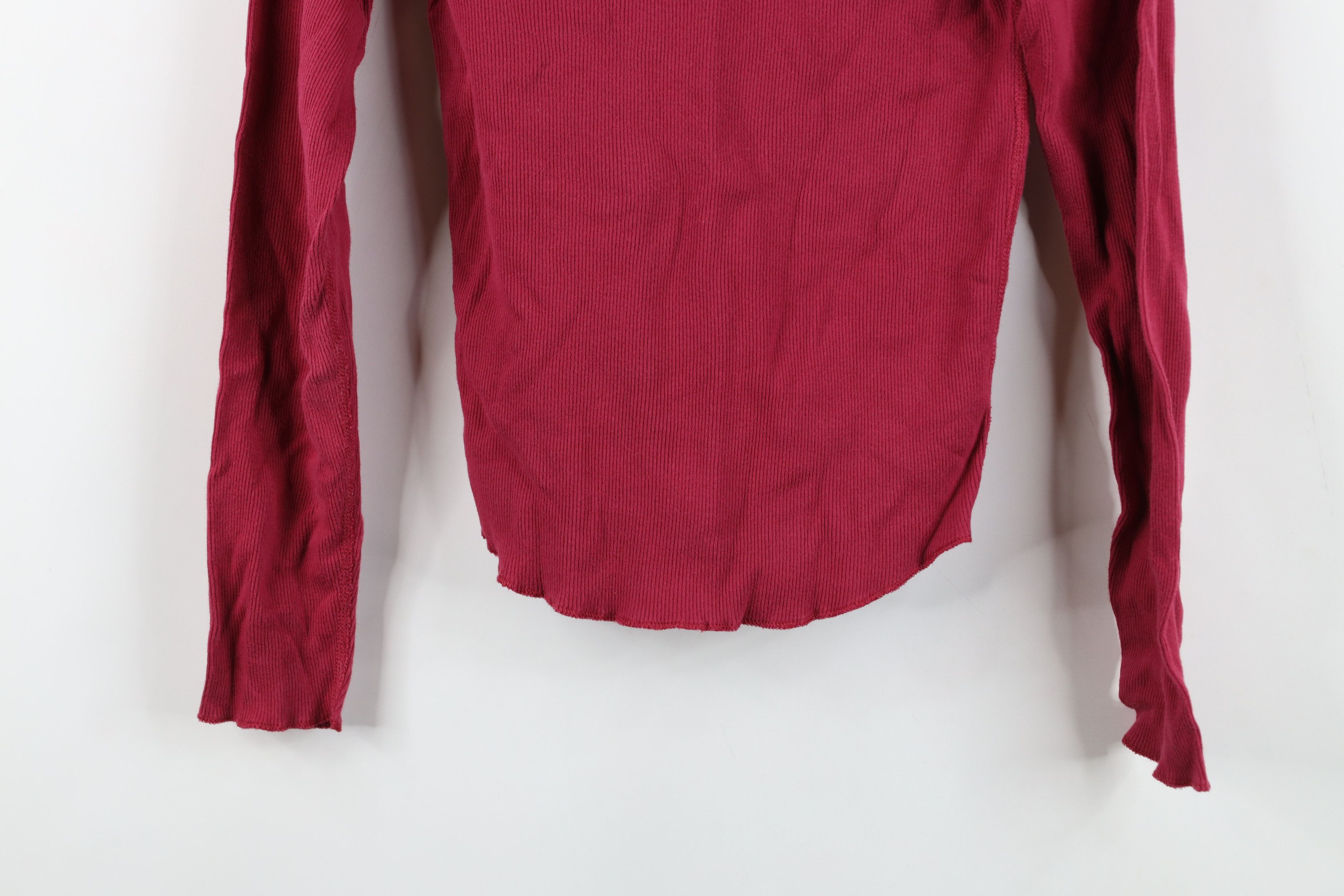 J.Crew Vintage 90s Y2K J Crew Babydoll Ribbed Thermal Knit T-Shirt Size S / US 4 / IT 40 - 3 Thumbnail