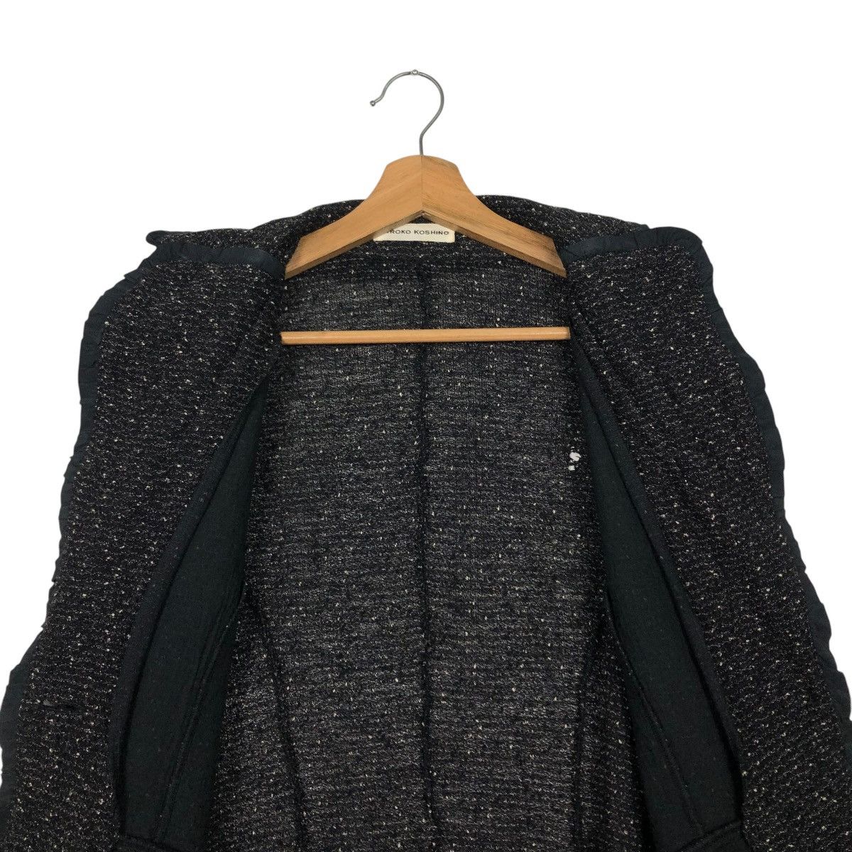 Hiroko Koshino Homme 🔥VINTAGE TWEED JACKET HIROKO KOSHINO Size M / US 6-8 / IT 42-44 - 16 Thumbnail