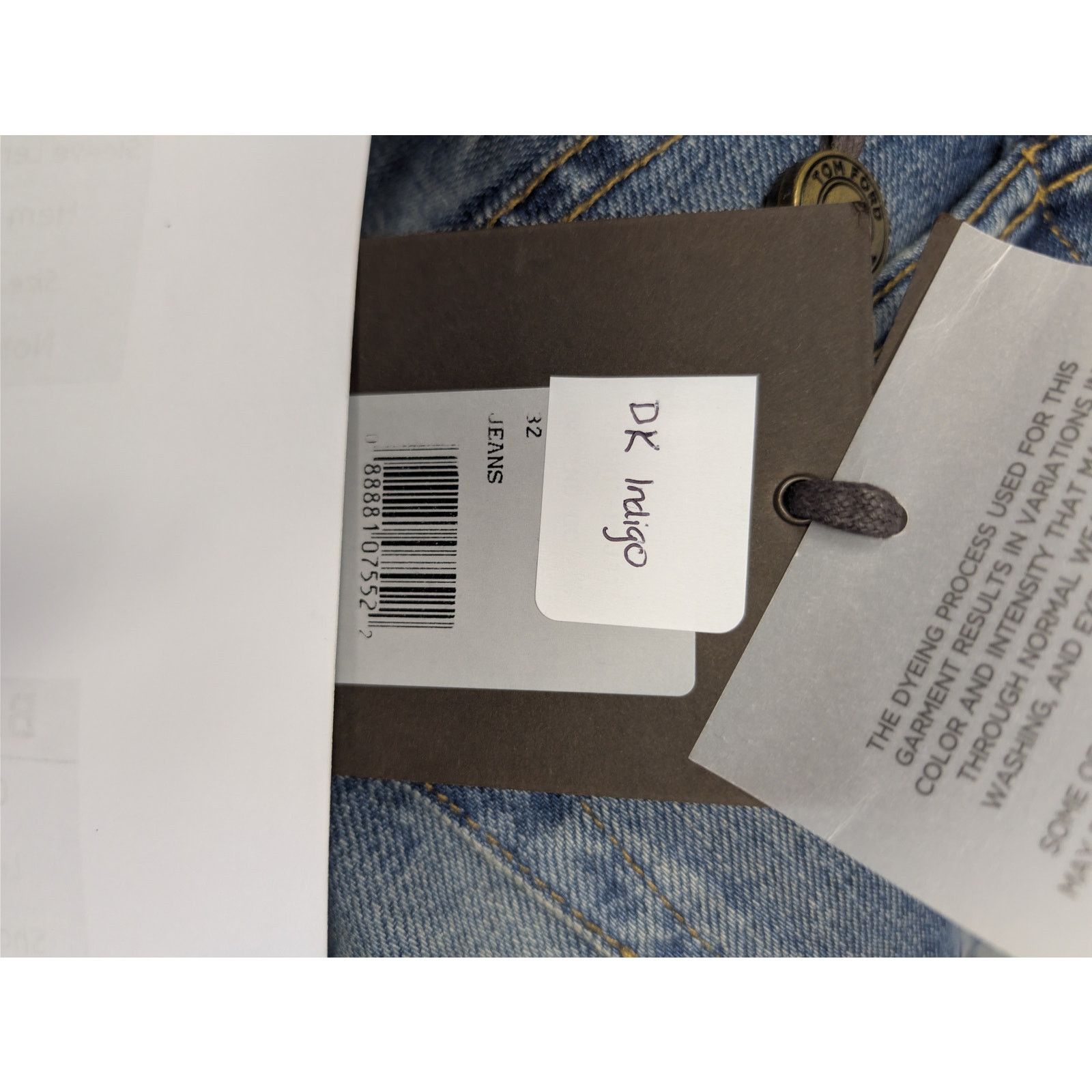 Tom Ford o1rshd1 Slim Fit Denim Jeans in Washed Dark Indigo Size US 32 / EU 48 - 23 Thumbnail