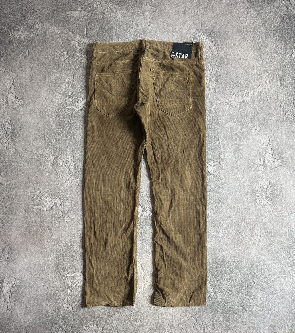 G star raw 36/34 morris low straight coj corduroy pants y2k