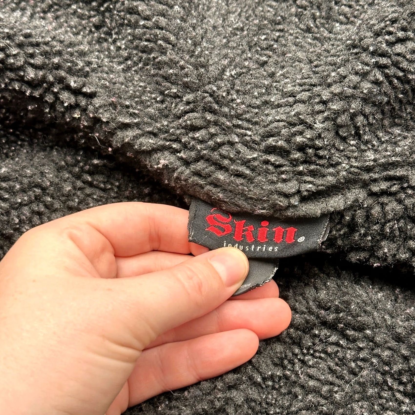 Industrie VINTAGE Skin Industries Hoodie Sweatshirt Jacket Full Zip Sherpa Lined Gray Mens Large Size US L / EU 52-54 / 3 - 7 Thumbnail