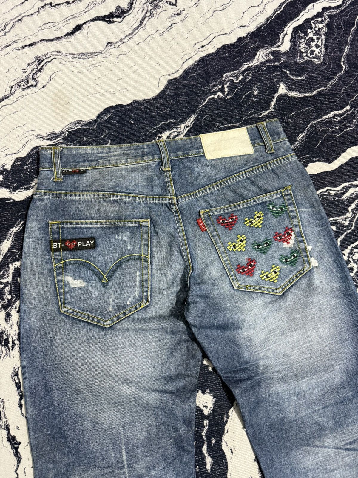 Vintage Vintage BT-play cdg distressed jeans Size US 30 / EU 46 - 2 Thumbnail
