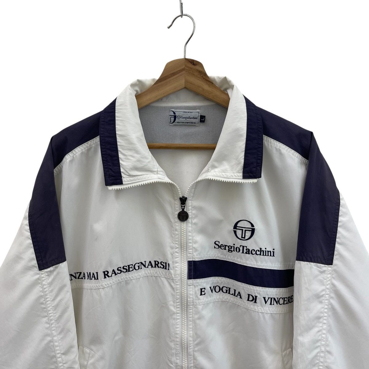 Sergio Tacchini Vintage 90s Sergio Tacchini Spell Out Track Top Jacket Size US L / EU 52-54 / 3 - 4 Thumbnail