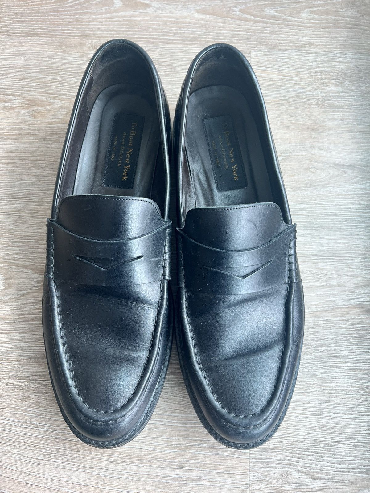 To Boot New York Adam Derrick black loafer size 12 To Boot New York Adam Derrick Mens Black Leather Penny  main image 3