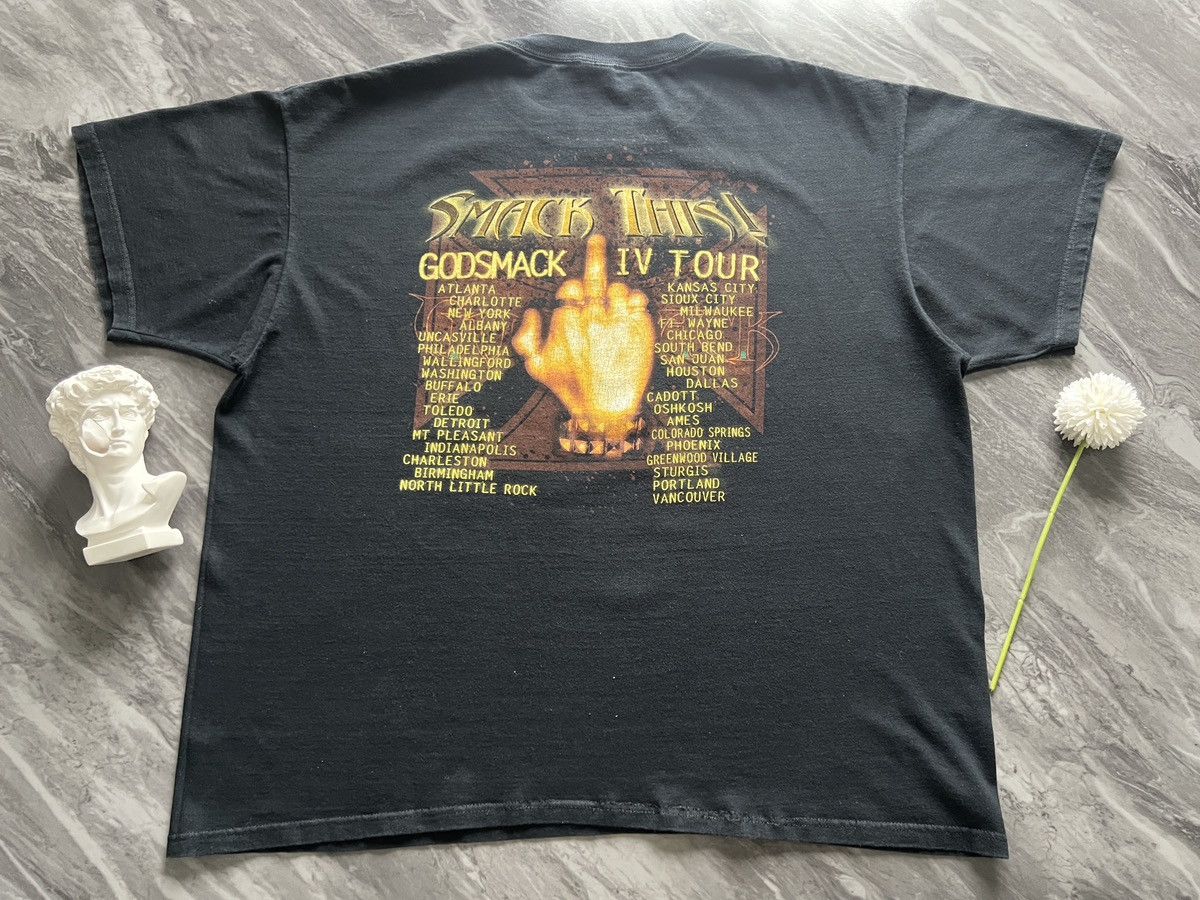 Band Tees × Vintage Godsmack : Smack This 4 IV Tour Back Middle Finger Size US XXL / EU 58 / 5 - 5 Thumbnail