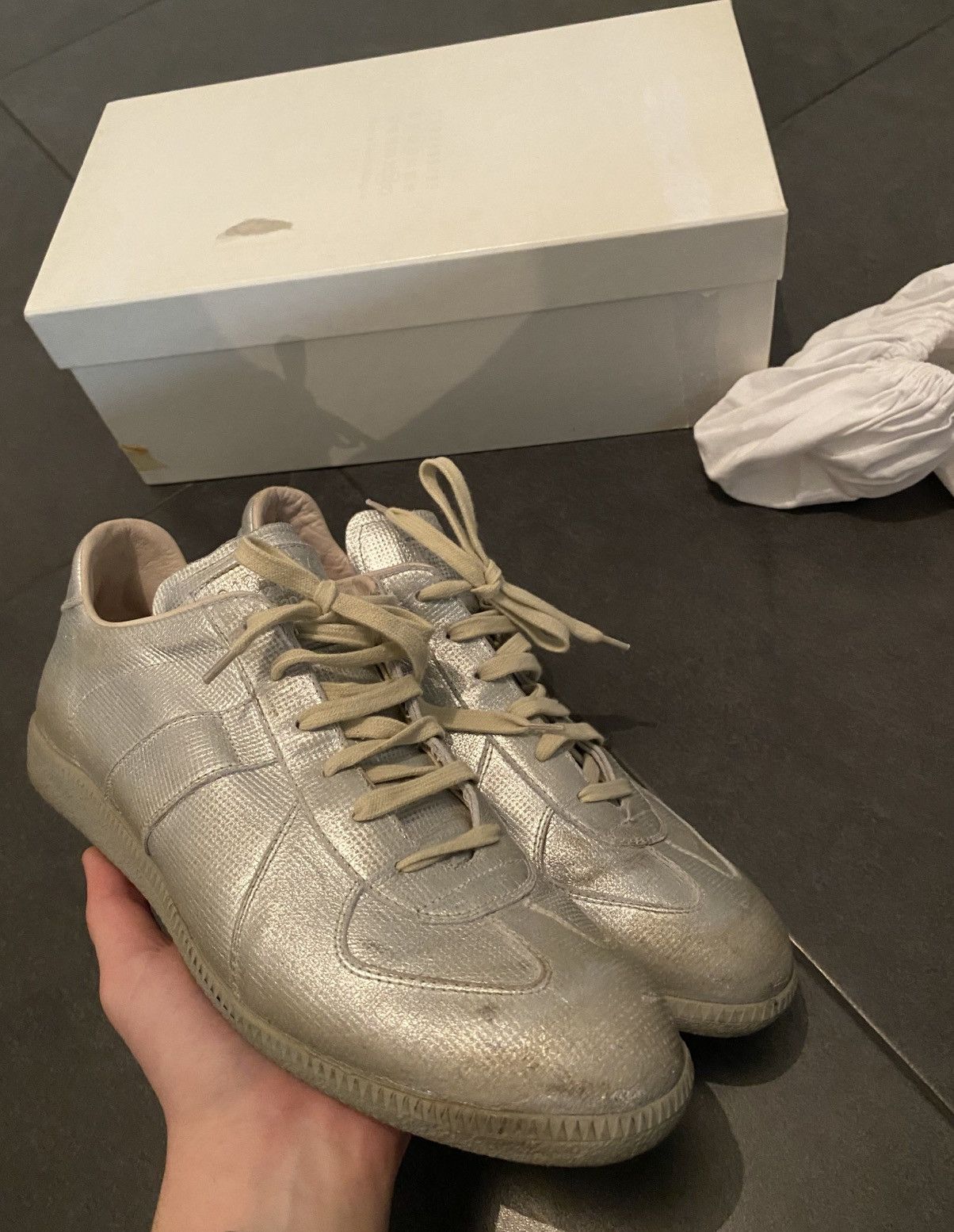 Maison Margiela vintage og 2013 maison margiela silver/chrome gats Size US 9.5 / EU 42-43 - 6 Thumbnail