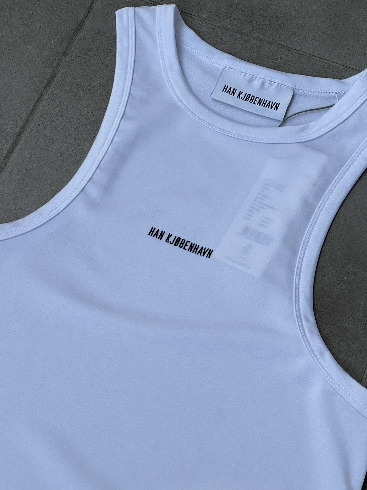 Han Kjobenhavn !DS! SS23 Han Kjobenhavn Logo Stretch White Racer Top Size US M / EU 48-50 / 2 - 12 Thumbnail