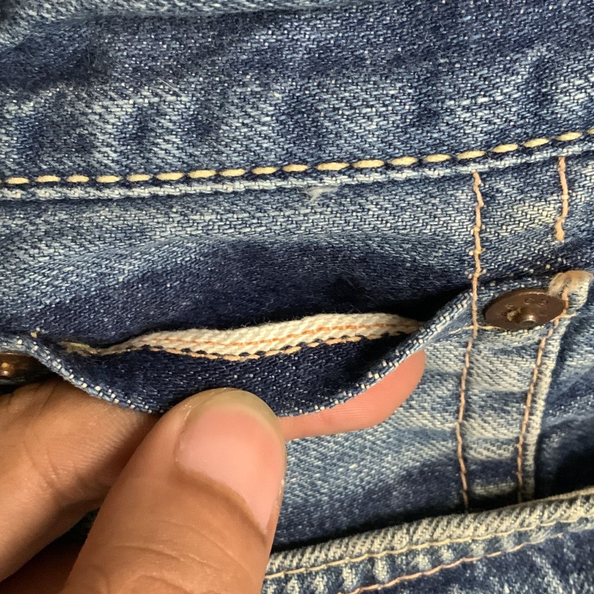 Evisu VINTAGE EVISU PARIS DAICOCK MADE BY WAREHOUSE Size US 37 - 14 Thumbnail