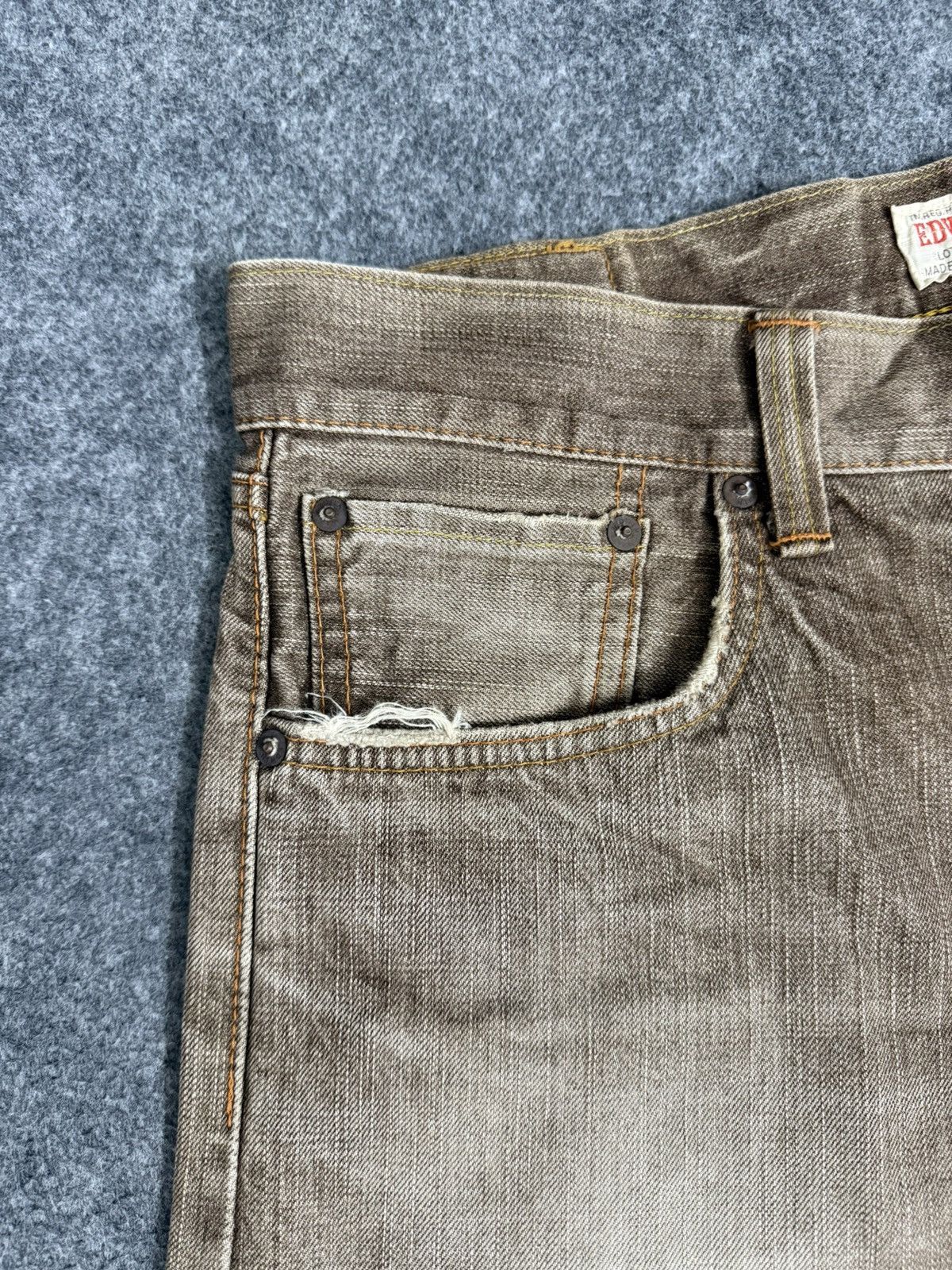 Kapital A15 VINTAGE EDWIN BROWN 505ZX SELVEDGE Size US 32 / EU 48 - 6 Thumbnail