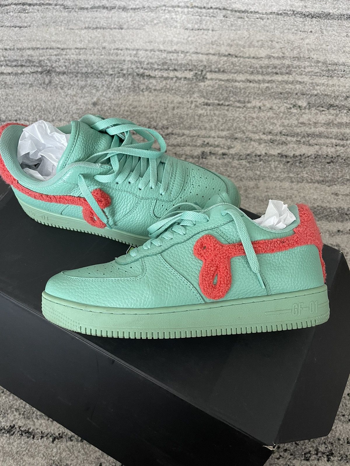 John Geiger John Geiger GF-01 Teal / Peach Chenille Size US 8 / EU 41 - 7 Thumbnail