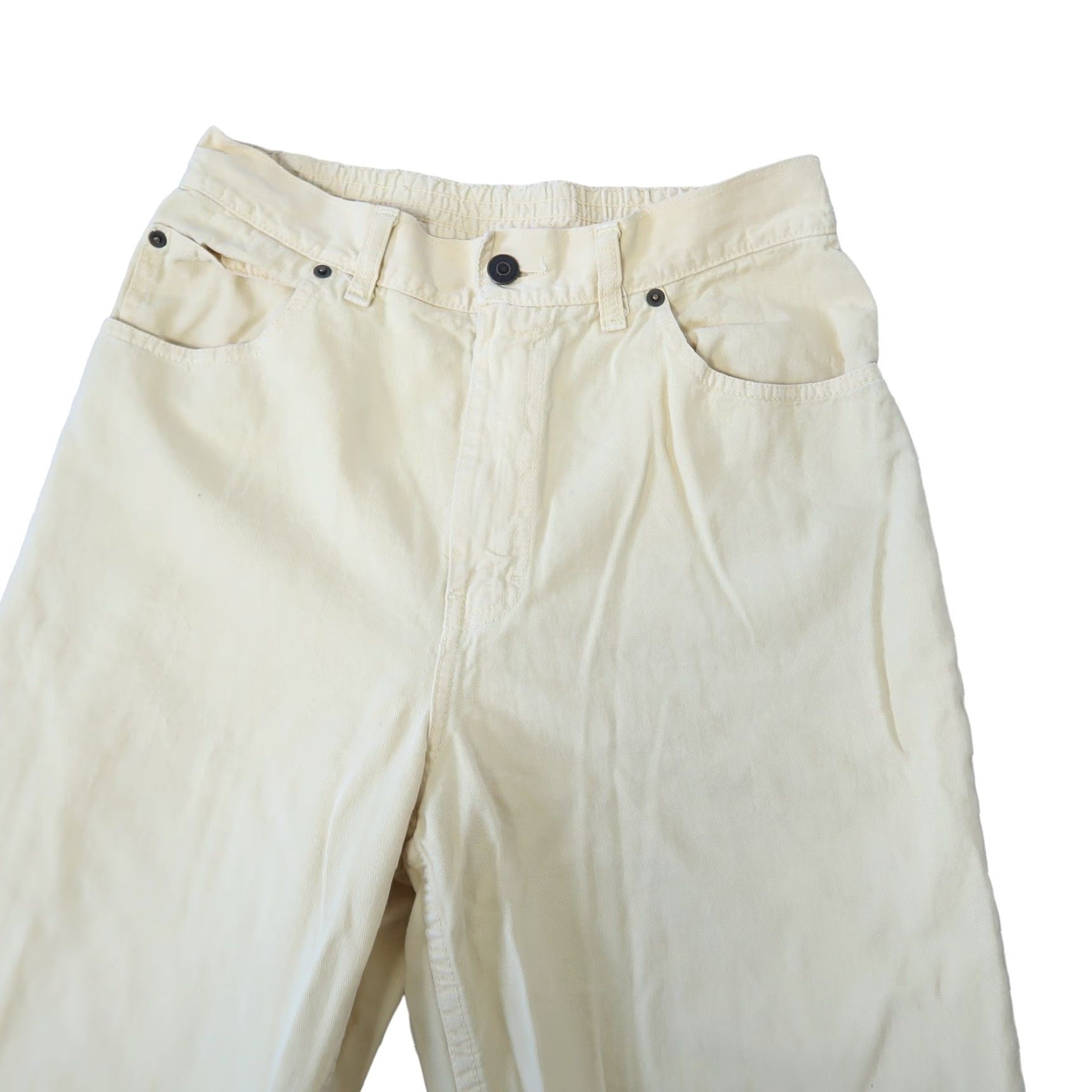 Nordstrom VINTAGE Nordstrom Yellow High Rise Straight Leg Pants 10 1990s Casual Cotton Womens/Mens? Size 32" / US 10 / IT 46 - 2 Thumbnail