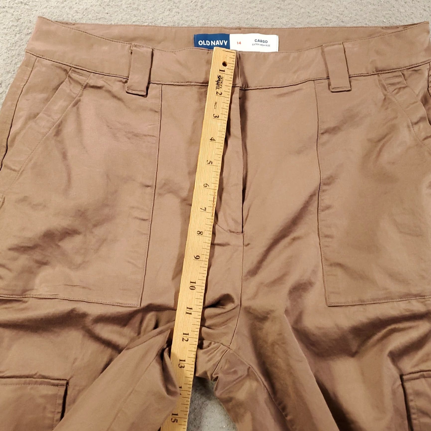 Old Navy Old Navy Barrel Pants Womens 14 Satin Cargo High Waisted Mauve Pink Size 36" / US 14 / IT 50 - 6 Thumbnail