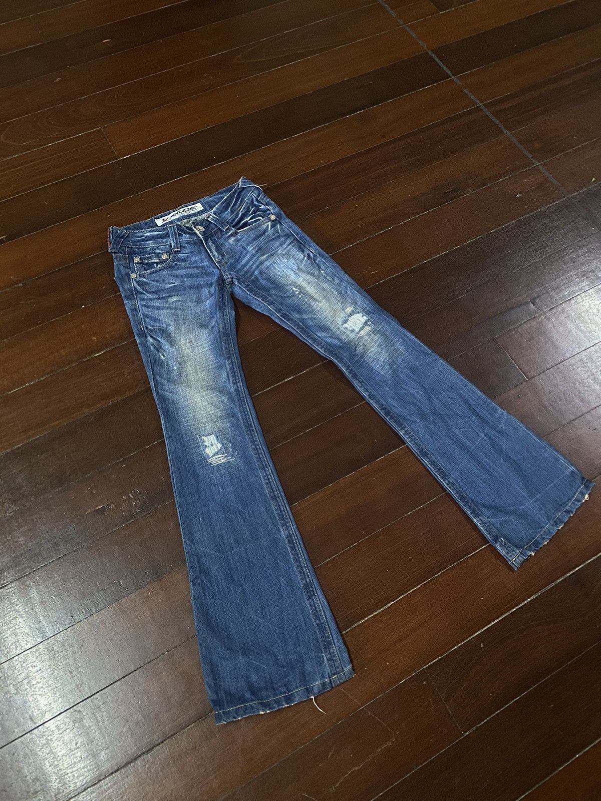 Designer FIRE DRIVE JEANS BOOT CUT WIDE LEG BAGGY Size 30" / US 8 / IT 44 - 2 Thumbnail