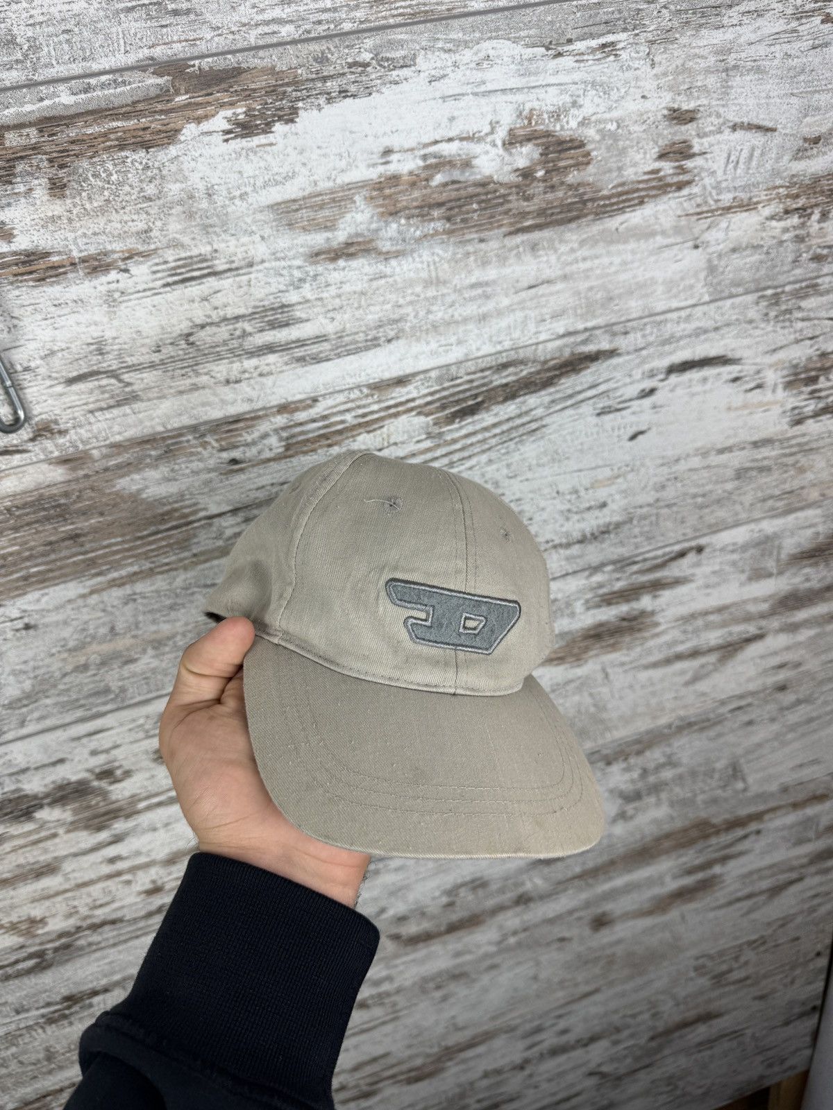 Diesel Mens Vintage Diesel big logo cap beige y2k rare hats hat Size ONE SIZE - 2 Thumbnail