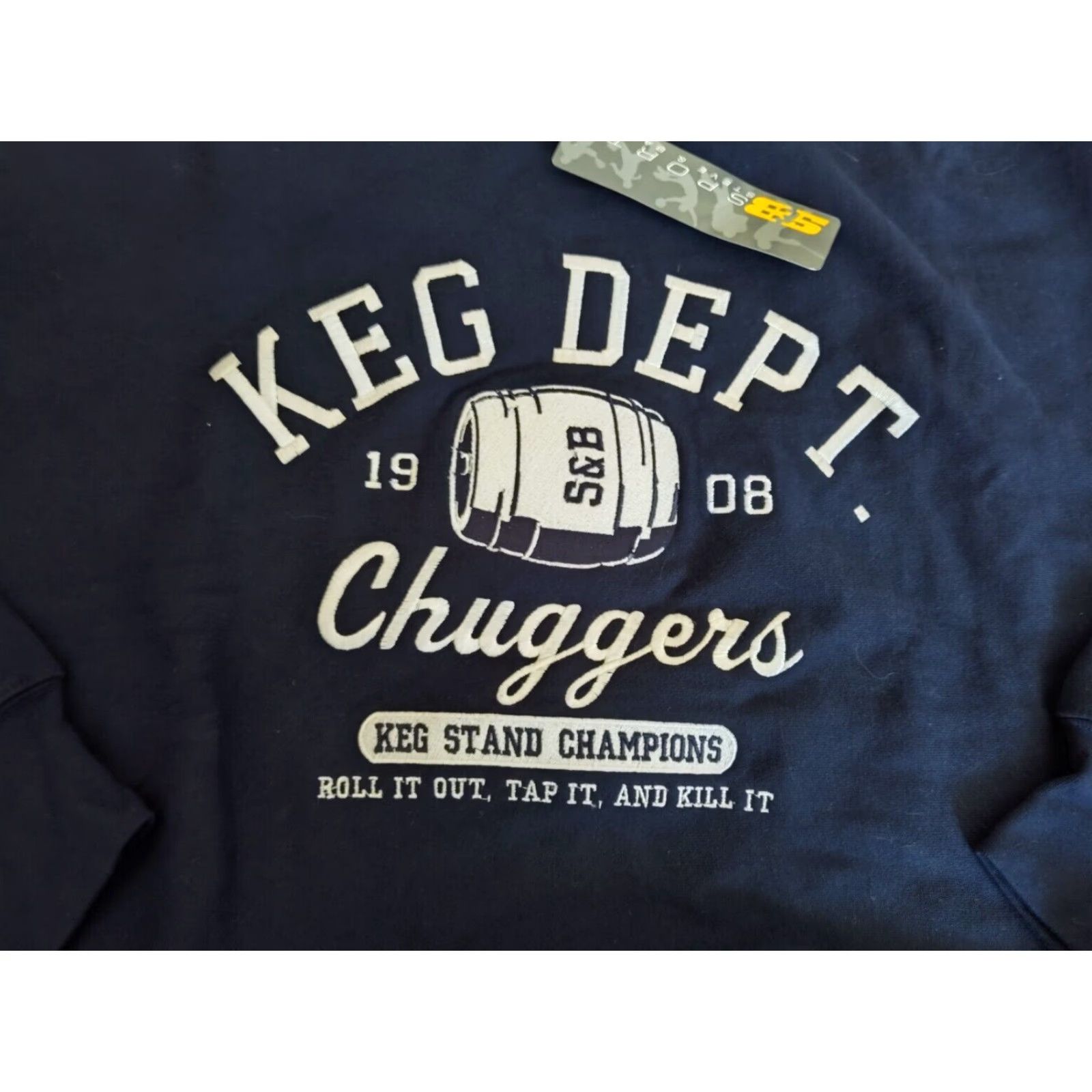 Vintage VINTAGE Steve & Barry's Sweatshirt XL Men’s Y2K College Beer 90s Fleece Pullover All Seasons Size US XL / EU 56 / 4 - 3 Thumbnail