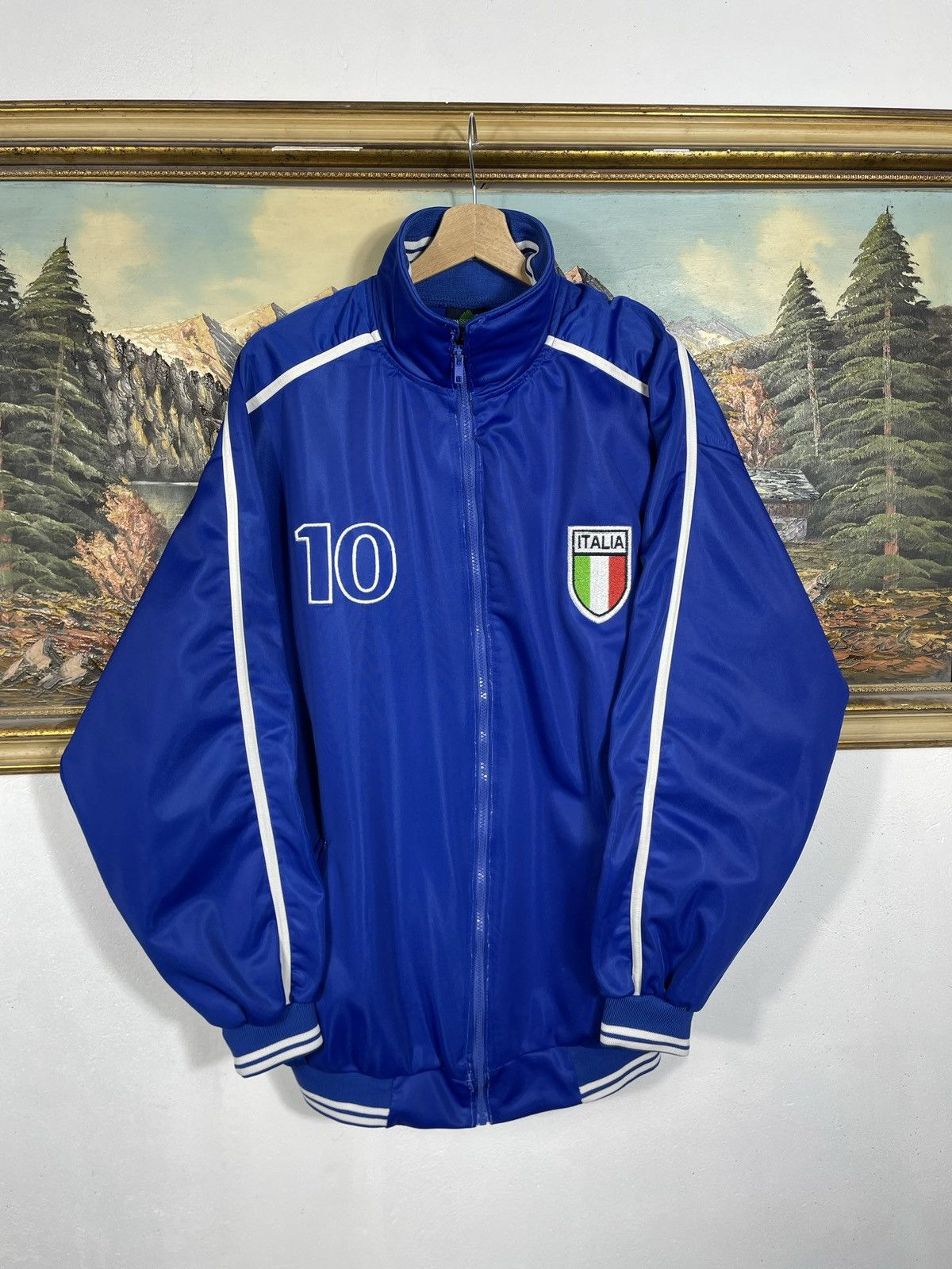 Vintage Italia Vintage Y2k Zip Sweatshirt Football Blockcore Italy Size US XXL / EU 58 / 5 - 1 Thumbnail