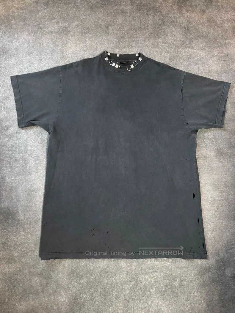 Balenciaga Balenciaga Perforated Lighter Iron Sheet Collar Pierced Sho Size US M / EU 48-50 / 2 - 1 Thumbnail
