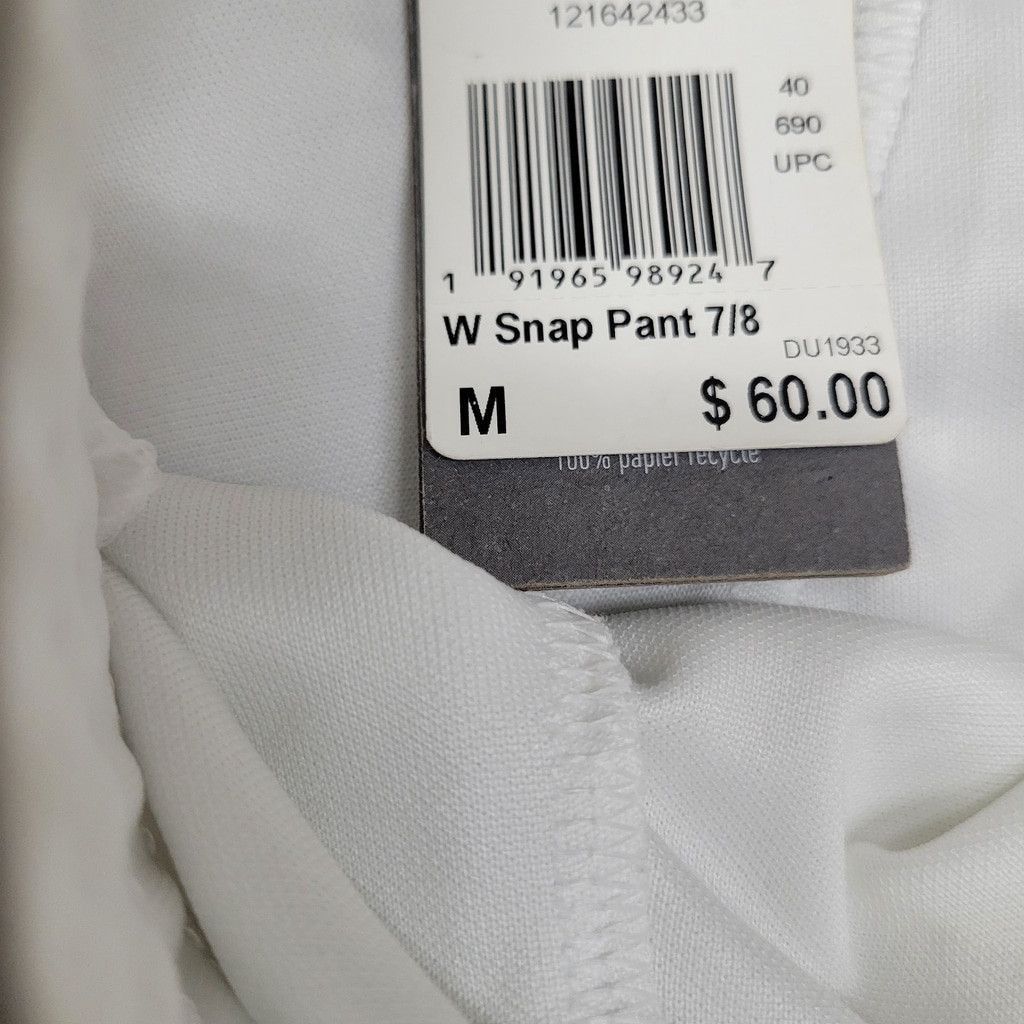 Adidas Adidas White Snap Pants 7/8 Women Medium Waist 31 Inseam 27 Size 30" / US 8 / IT 44 - 8 Thumbnail