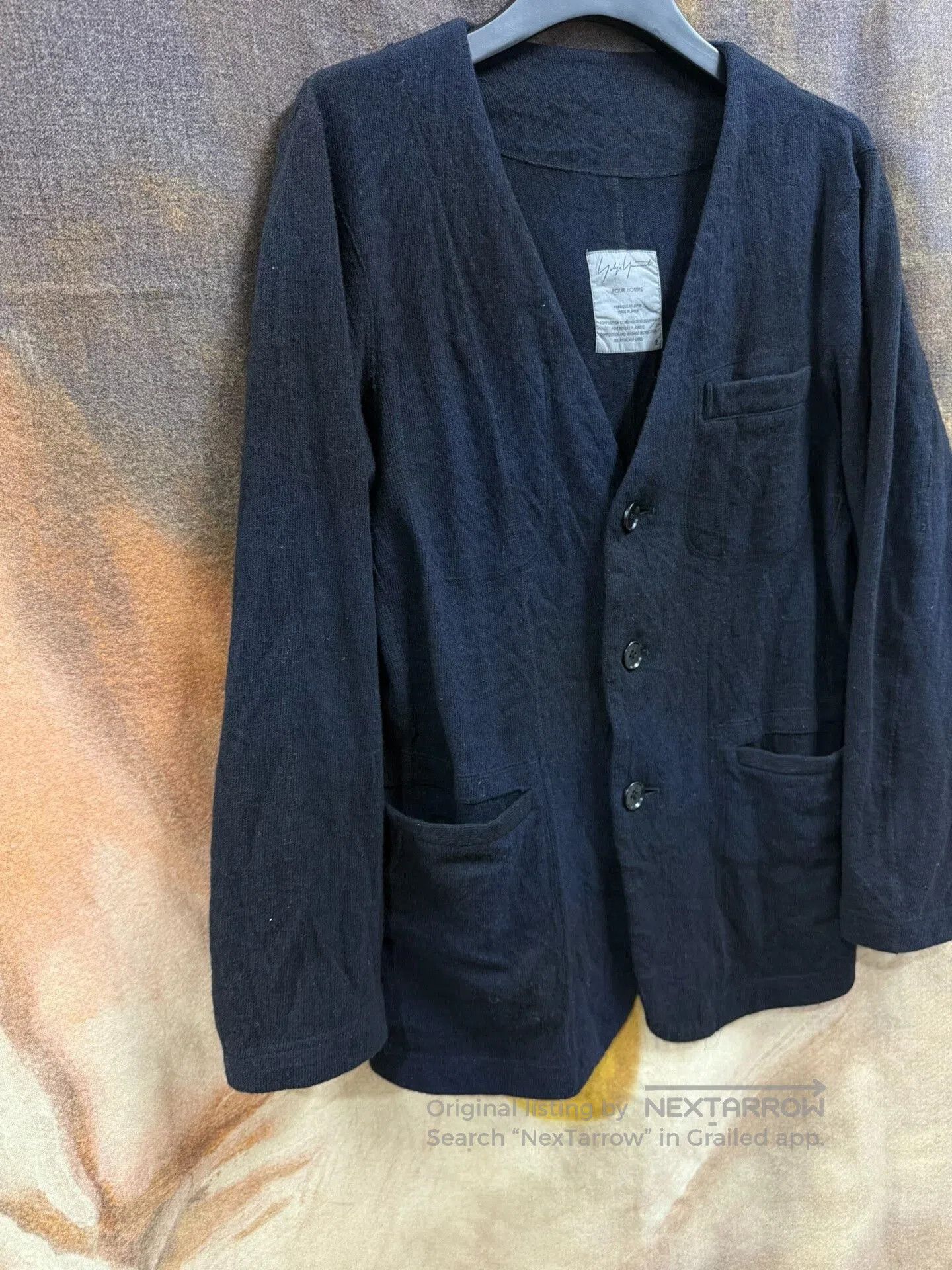 Yohji Yamamoto yohji yamamoto pour homme dyed wool cardigan. Size US M / EU 48-50 / 2 - 5 Thumbnail