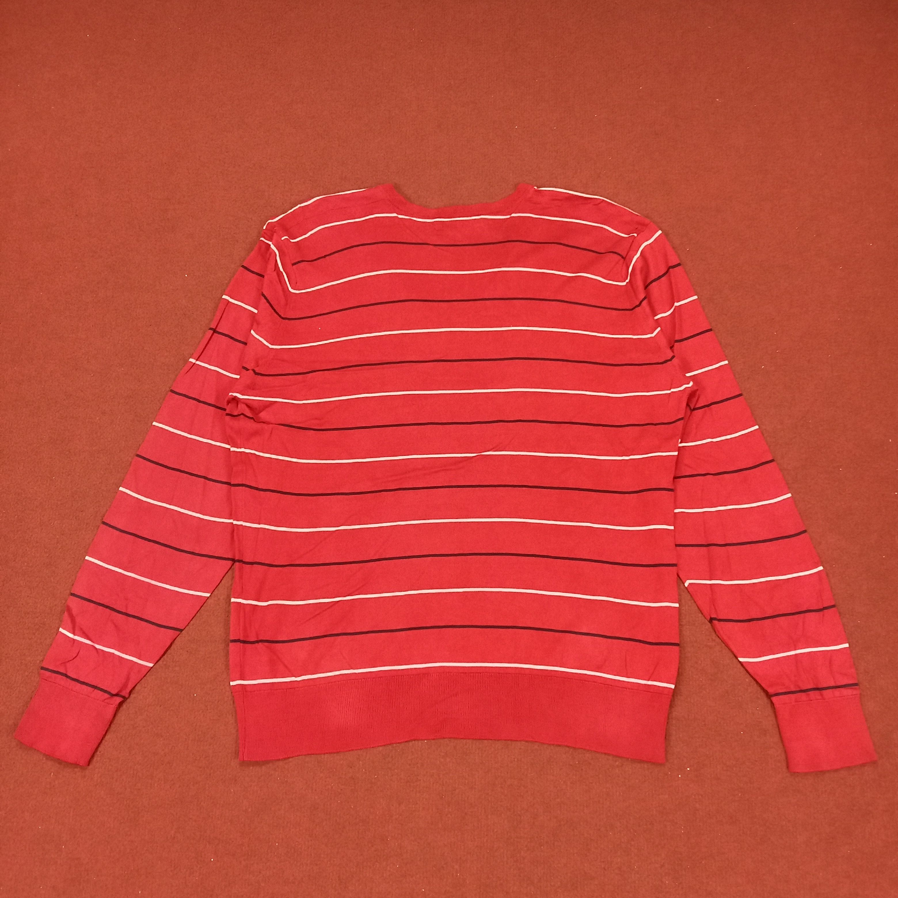 Burberry × Vintage Burberrys Small Logo Stripes Design Cardigan Sweater Style Size L / US 10 / IT 46 - 3 Thumbnail