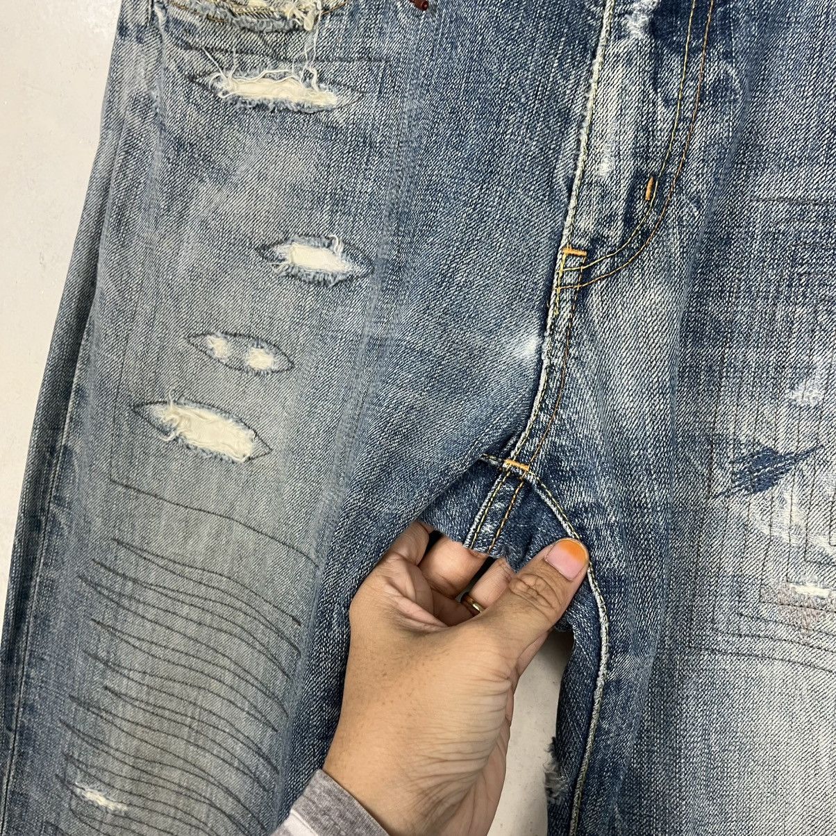 Sophnet. Vintage Sophnet Sashiko Distressed Motive Denim Jeans Size US 32 / EU 48 - 8 Thumbnail