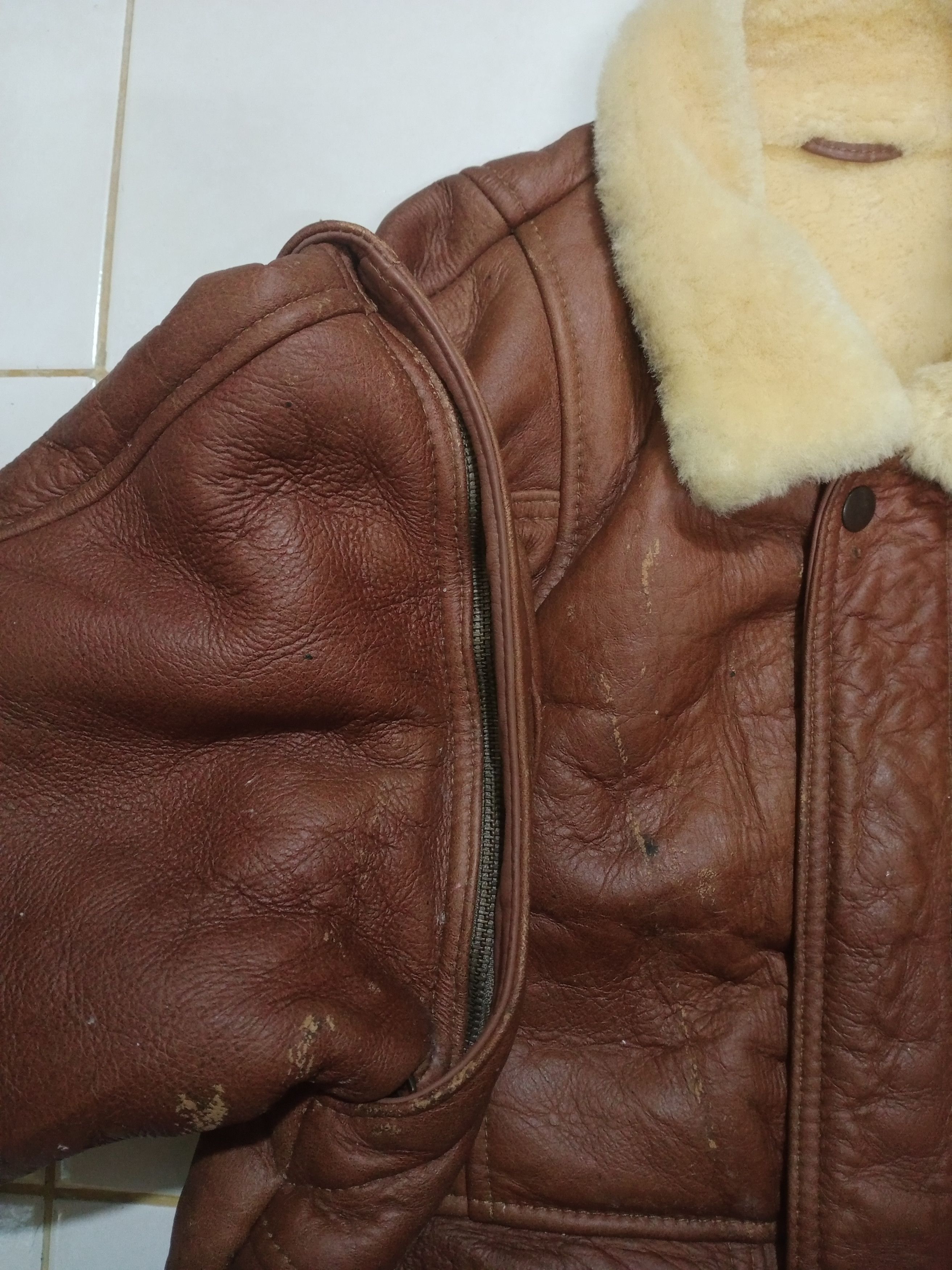 Canterbury of New Zealand Rare Vintage B-3 Canterbury Sheepskin Leather Fur Jacket Size US M / EU 48-50 / 2 - 9 Thumbnail