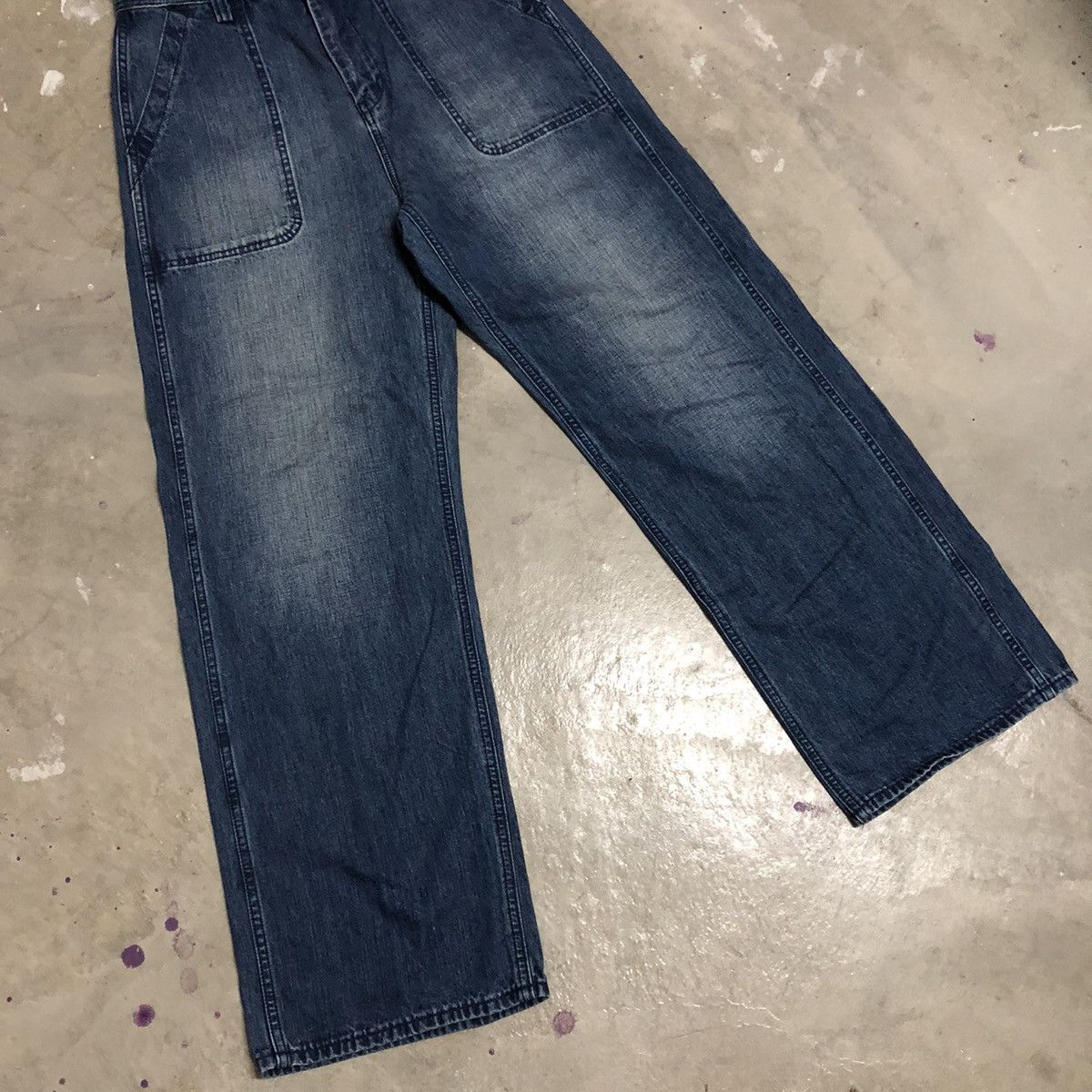 JW Anderson × Uniqlo JW Anderson x Uniqlo Baker-Style Denim Relaxed Work Pants Size US 27 - 7 Thumbnail