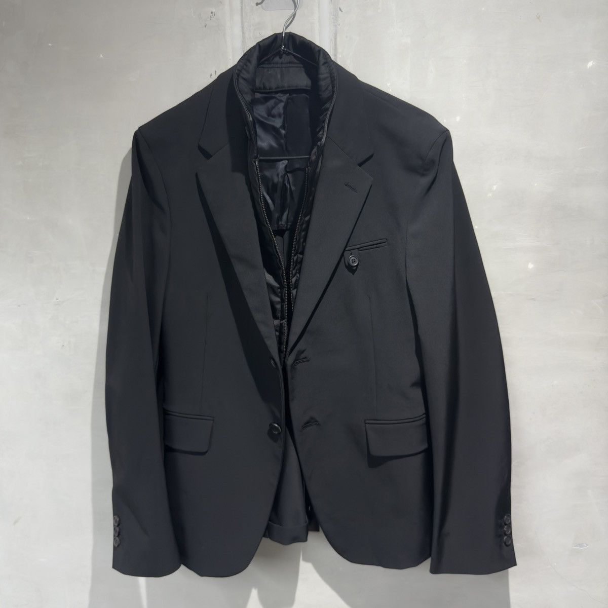 Designer × Prada Prada Single Breasted Double Lined Nylon Suit Blazer Size 44R - 1 Thumbnail