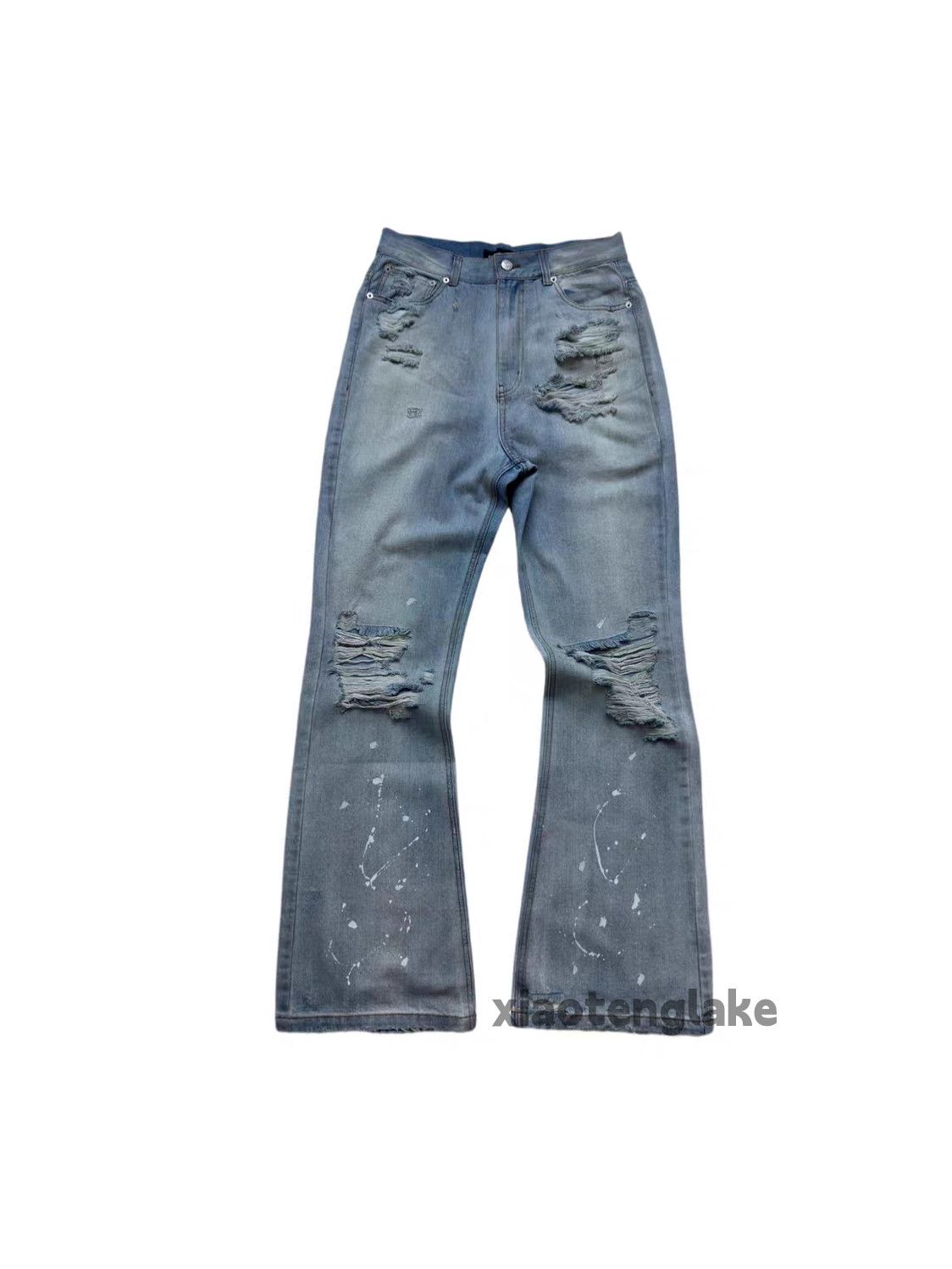 Jean Utility washed faded loose punk skate hiphop ripped jeans Size US 34 / EU 50 - 6 Thumbnail