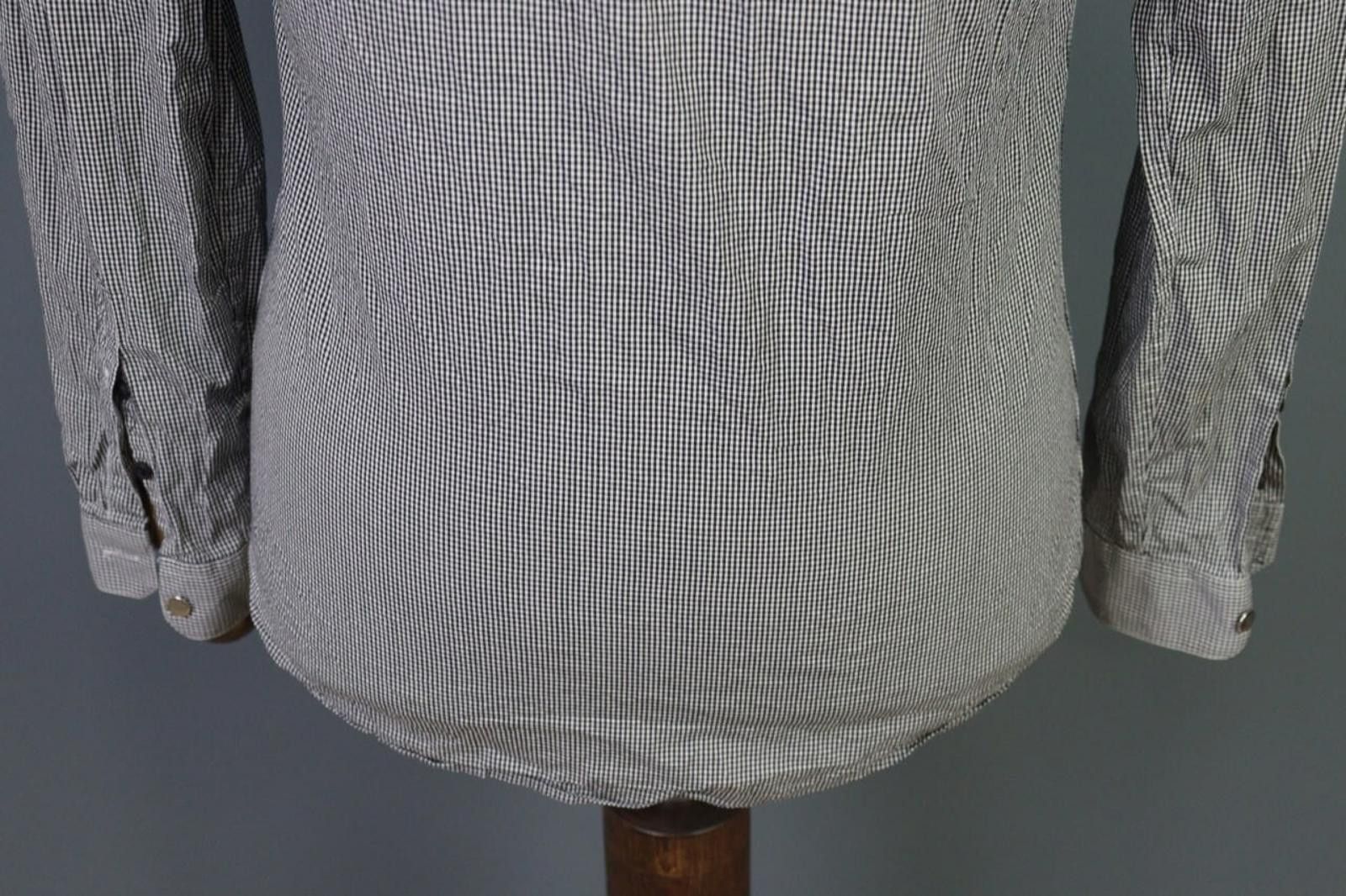 The Kooples The Kooples Sport Fitted Check Gray Shirt Size S Size US S / EU 44-46 / 1 - 12 Thumbnail