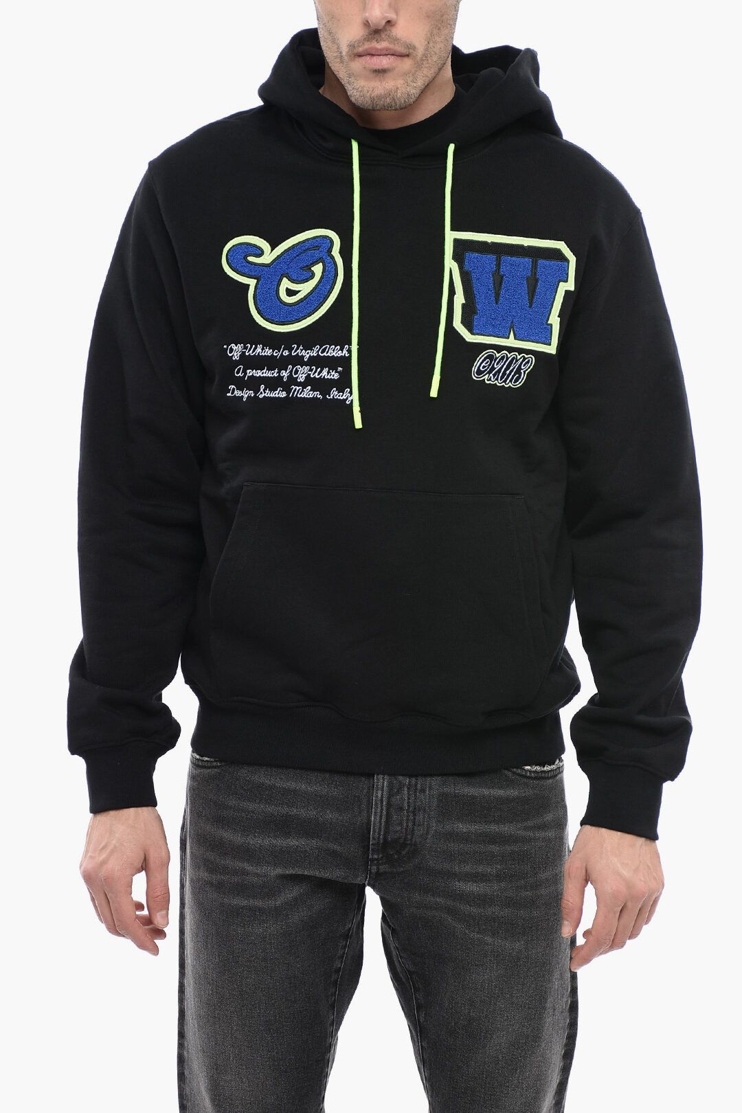 image of Off White Og1Mm0424 Seasonal Hoodie In Black, Men's (Size Large)