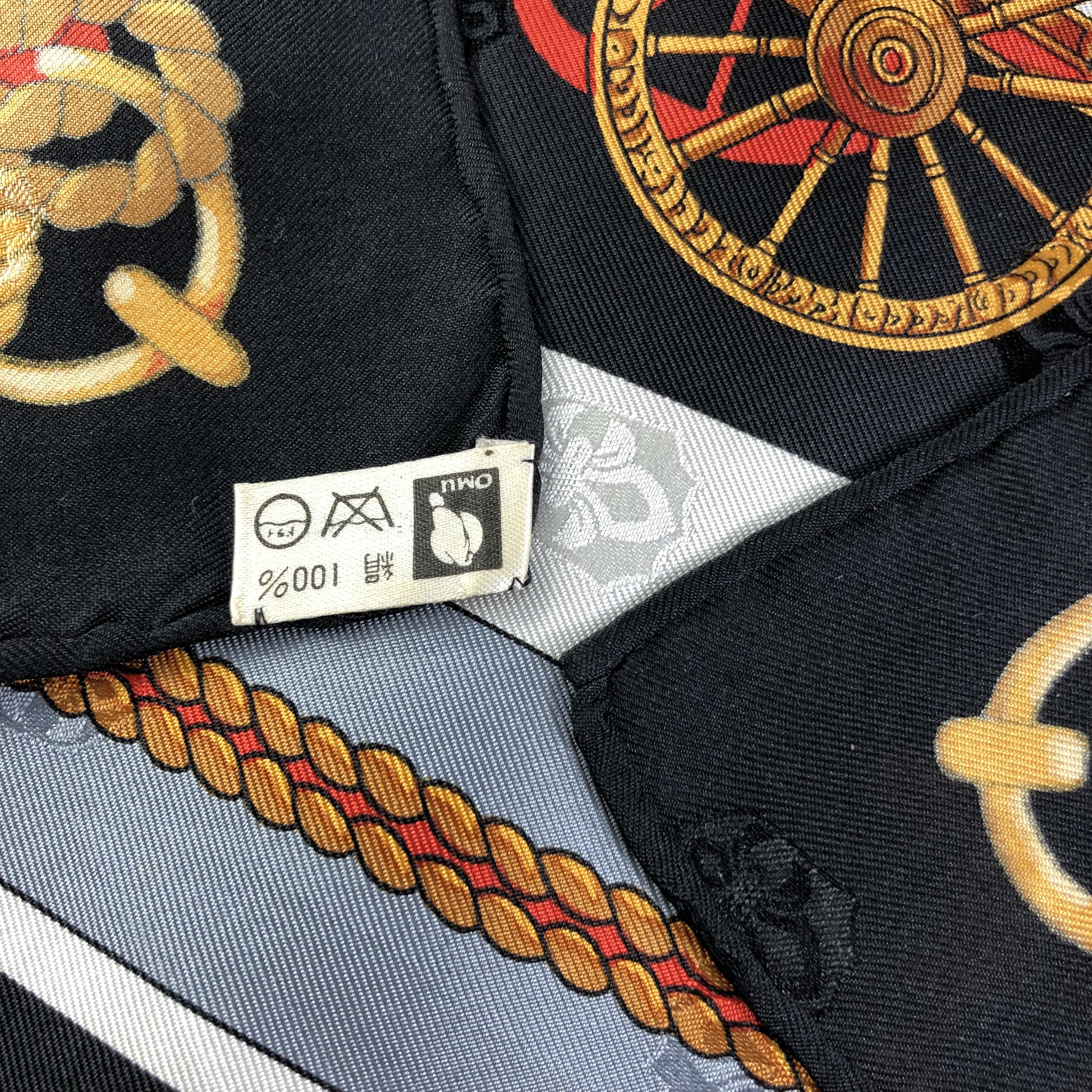 Japanese Brand Sure Flag Luxury Coach Hand Rolled Silk Scarf M499 Size ONE SIZE - 4 Thumbnail