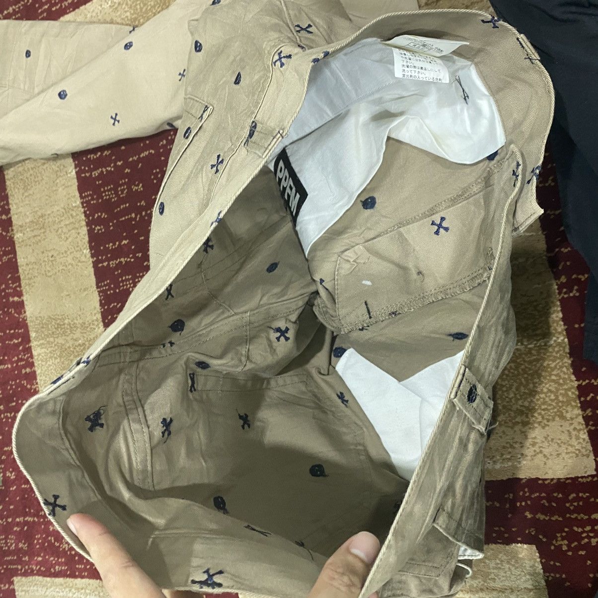 PPFM Archive PPFM Skull & Cross Embroidery Chino Japanese Brand Size US 32 / EU 48 - 15 Thumbnail