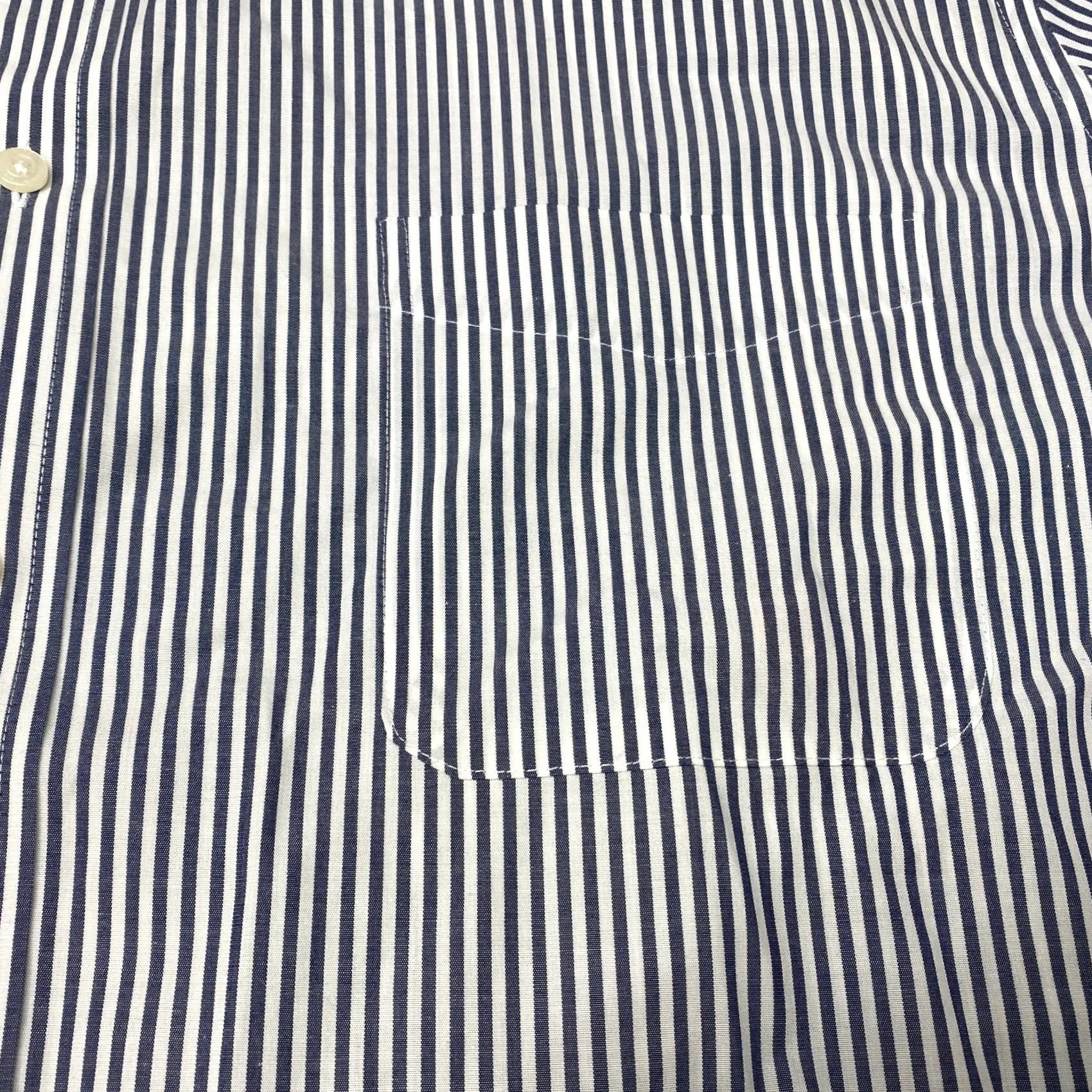 Ralph Lauren VINTAGE Ralph Lauren Shirt Mens 18 Gray White Striped Button Up Long Sleeve Stretch 7850 Size US XXL / EU 58 / 5 - 7 Thumbnail