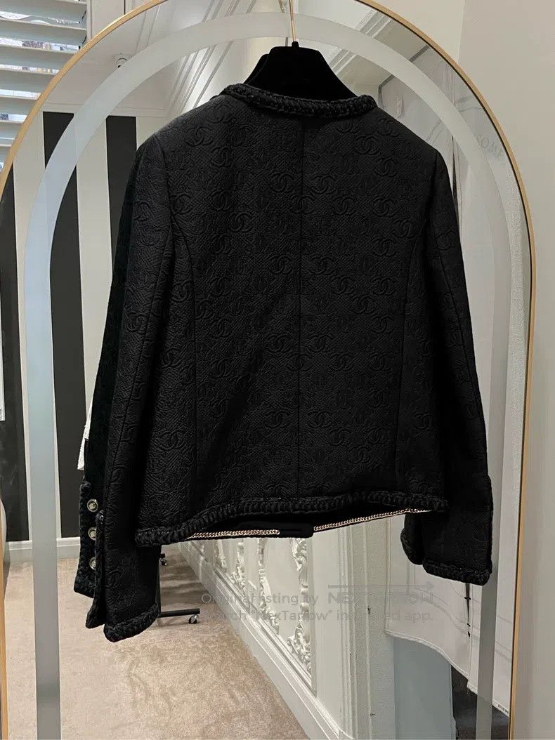 Chanel Chanel 21 Women's Castle Series Black Embossed Jacket Size XS / US 0-2 / IT 36-38 - 2 Thumbnail