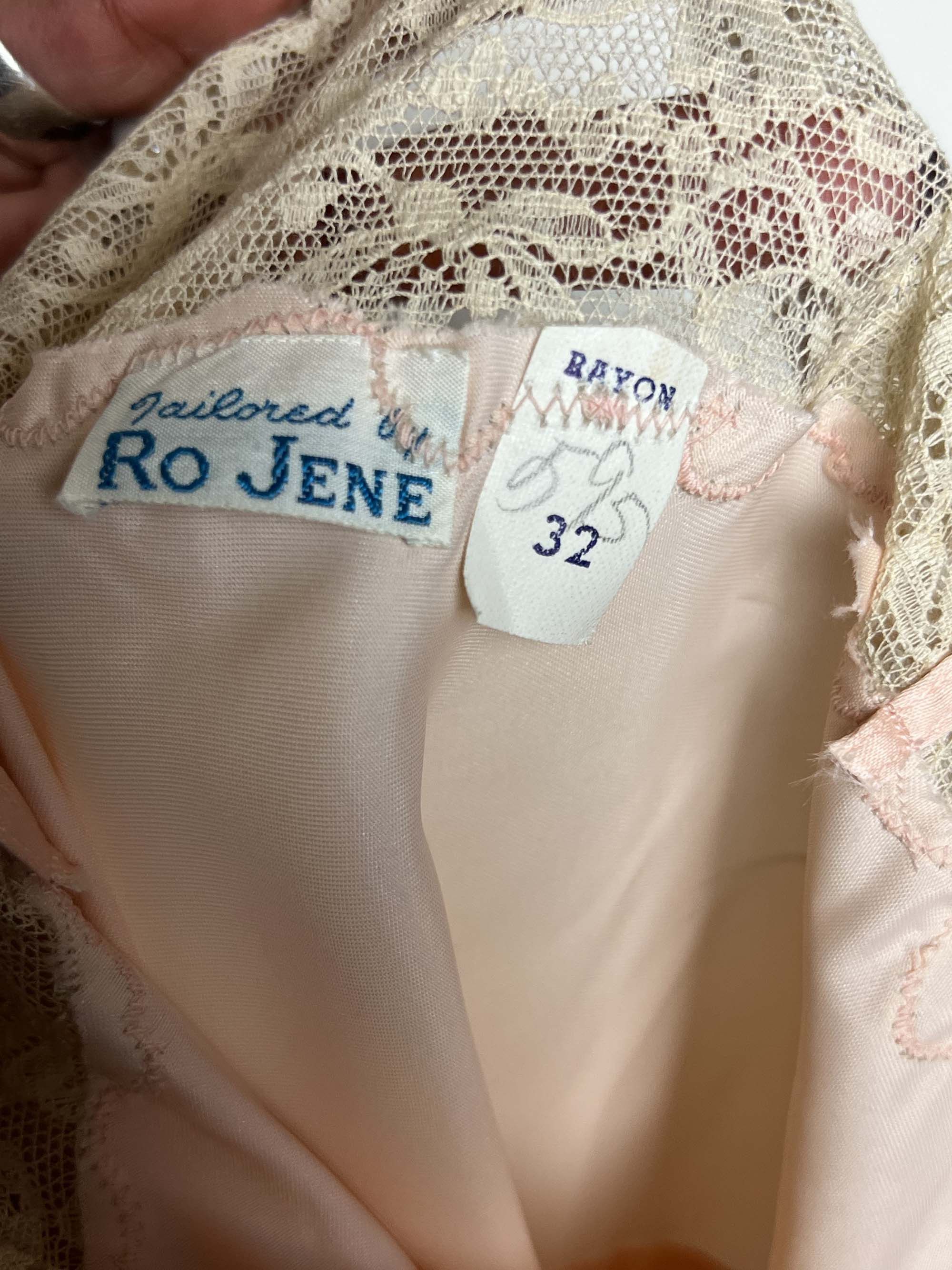 Vintage Vintage 1930's-1940's Tailored by Ro Jene Pink Rayon Slip Size ONE SIZE - 10 Thumbnail