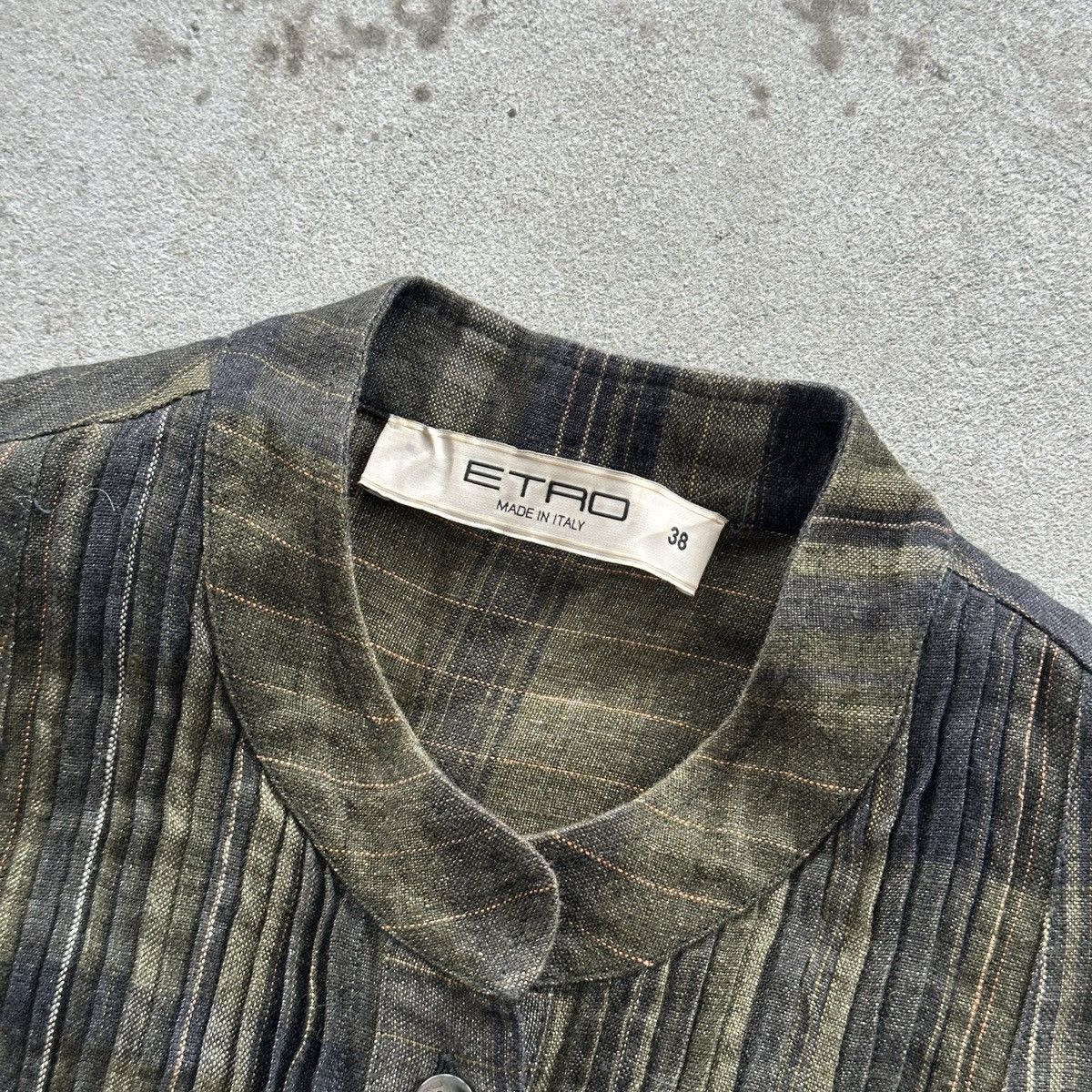 Etro Vintage Etro Tunic Midi Dress Linen Green Plaid Womens 38 Size M / US 6-8 / IT 42-44 - 10 Thumbnail