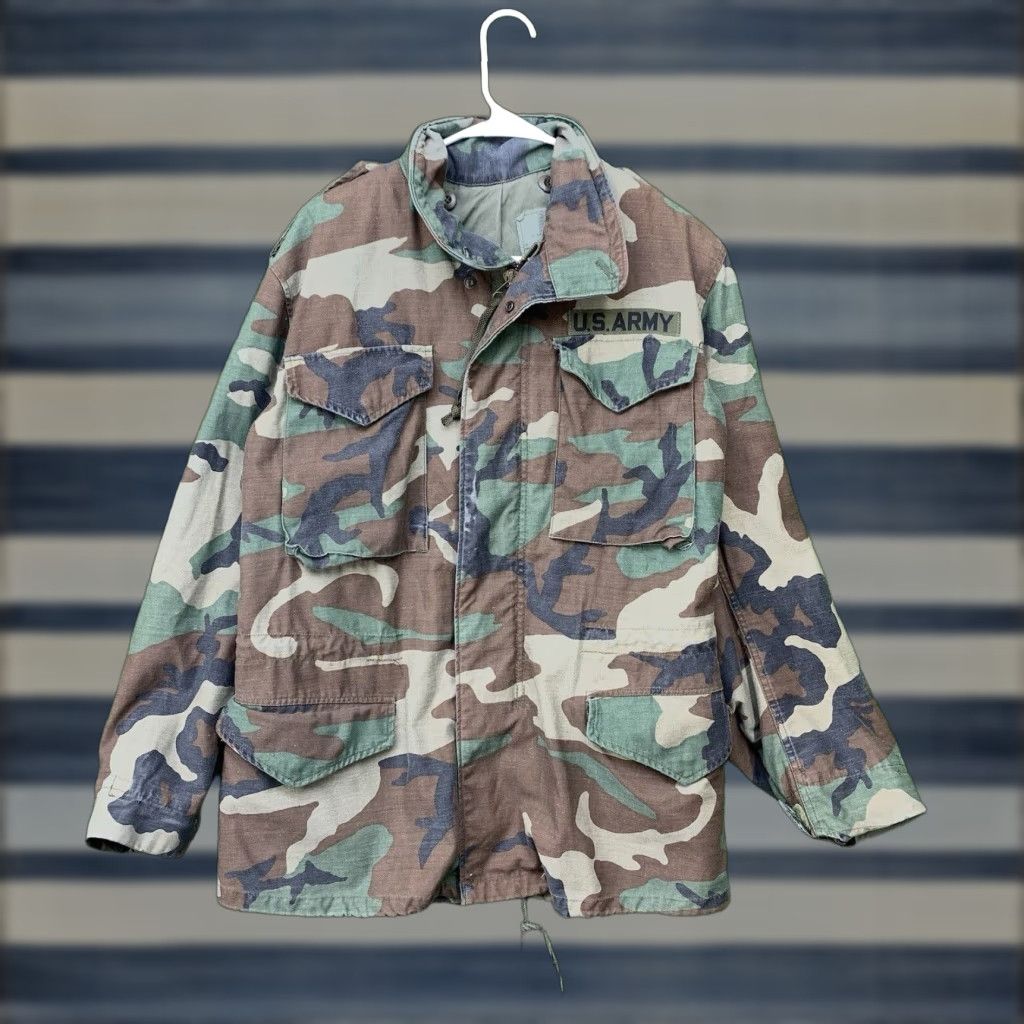 Vintage VINTAGE Alpha M65 Field Jacket Mens Small Regular Cold Weather Woodland Camo Military Jacket Size US S / EU 44-46 / 1 - 1 Thumbnail
