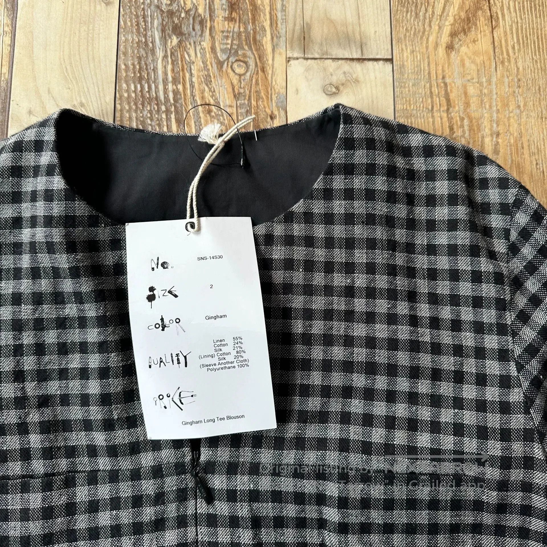 SUNSEA Sunsea Gray Plaid Zip Jacket. Size M / US 6-8 / IT 42-44 - 4 Thumbnail